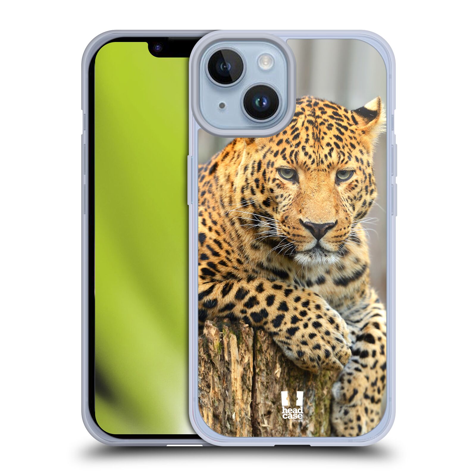 Silikonové pouzdro na mobil Apple iPhone 14 - Head Case - DIVOČINA – LEOPARD (Silikonový kryt, obal, pouzdro na mobilní telefon Apple iPhone 14 s motivem DIVOČINA – LEOPARD)