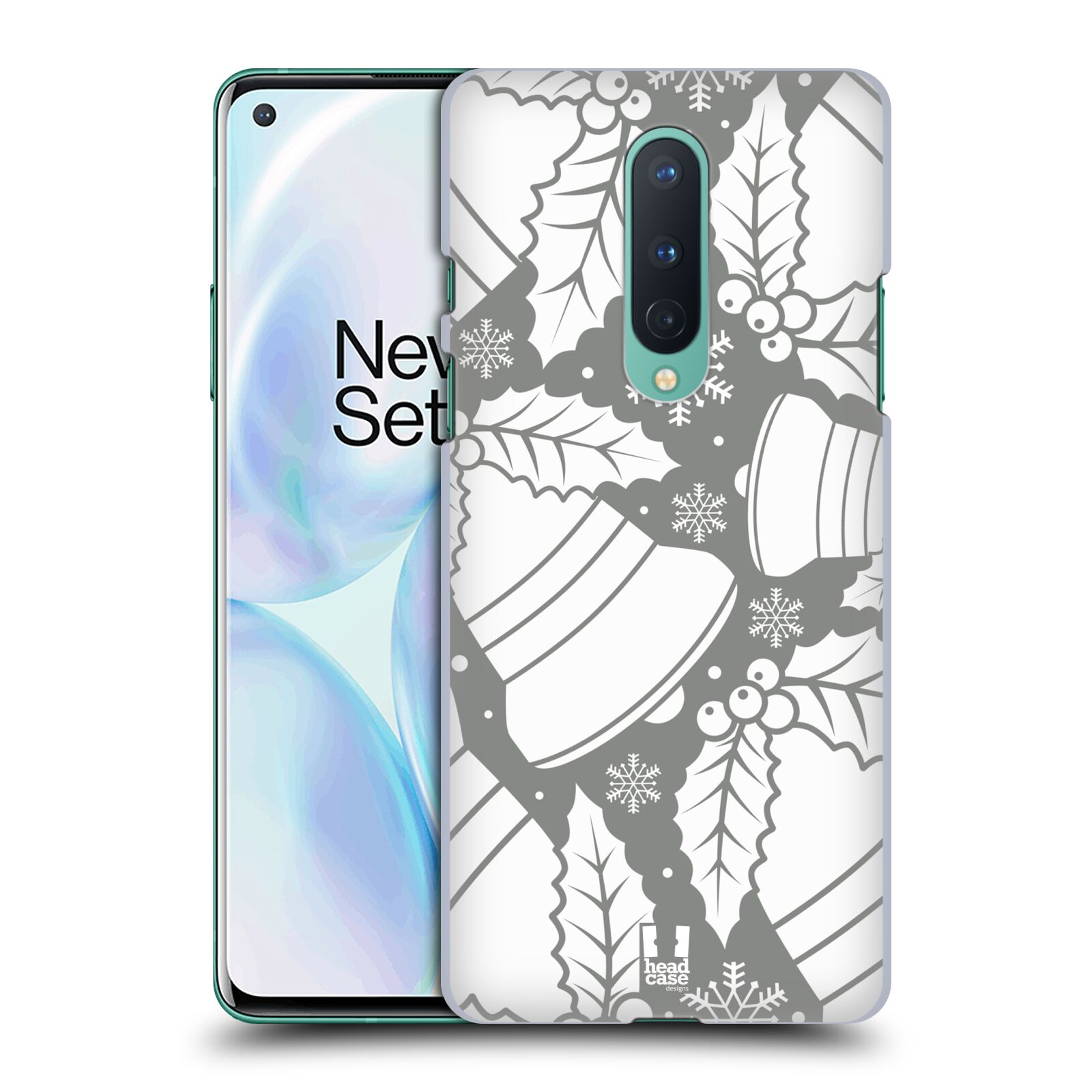 FUNDA TRASERA RÍGIDA HEAD CASE DESIGNS PLATEADA COLECCIÓN NAVIDEÑA PARA TELÉFONOS OPPO - Imagen 9 de 14