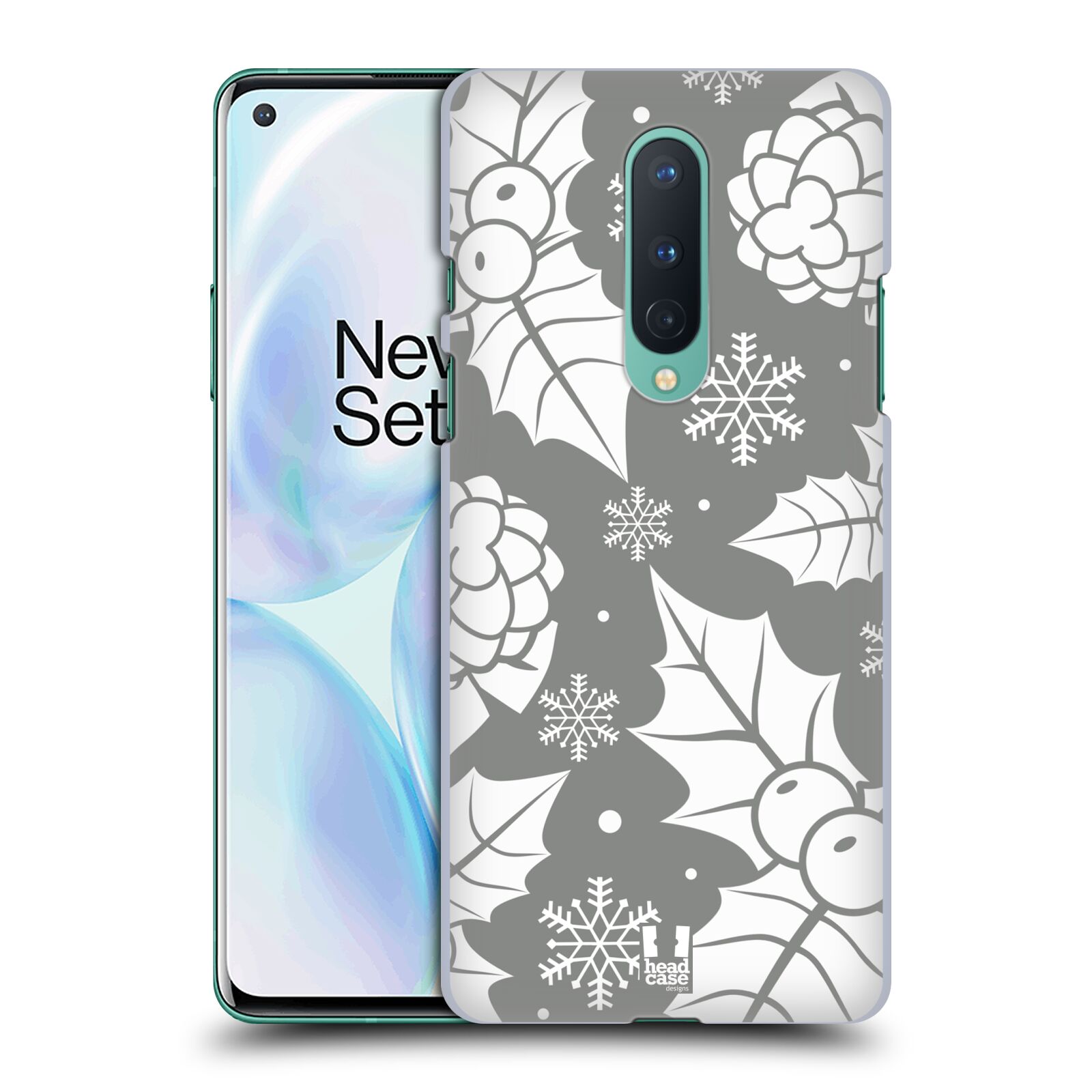 FUNDA TRASERA RÍGIDA HEAD CASE DESIGNS PLATEADA COLECCIÓN NAVIDEÑA PARA TELÉFONOS OPPO - Imagen 12 de 14