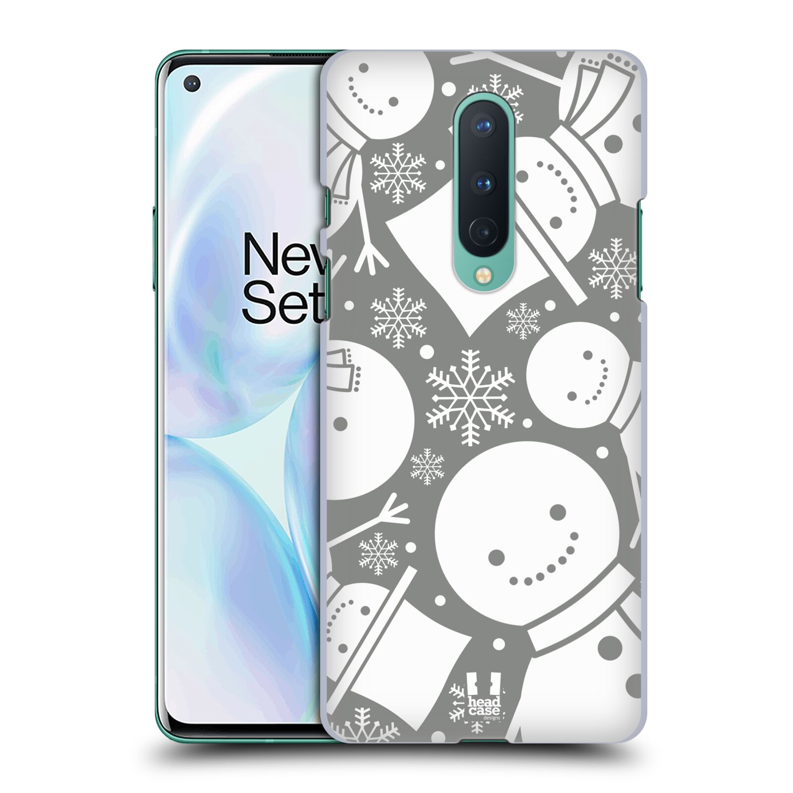 FUNDA TRASERA RÍGIDA HEAD CASE DESIGNS PLATEADA COLECCIÓN NAVIDEÑA PARA TELÉFONOS OPPO - Imagen 13 de 14