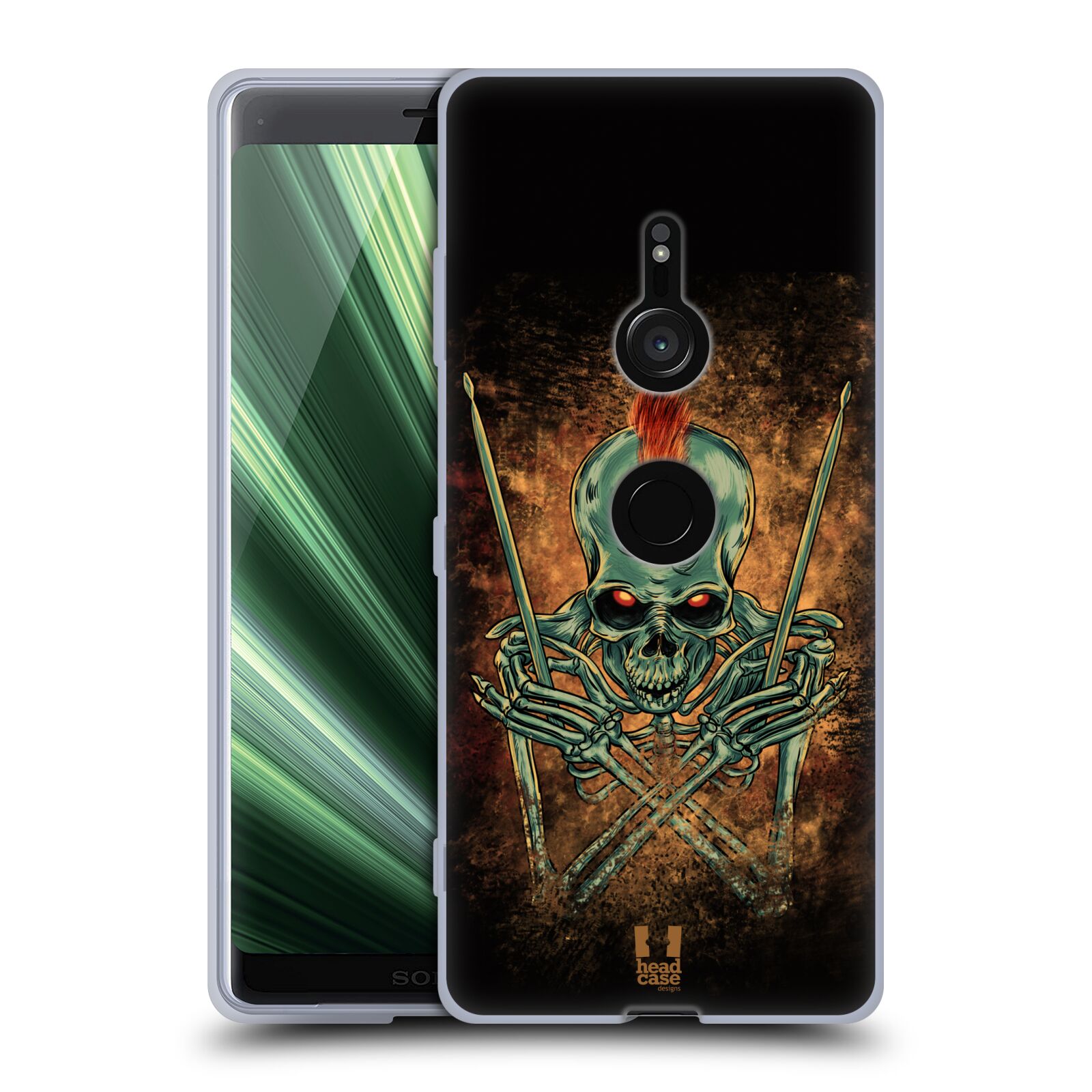 FUNDA Y PAPEL TAPIZ HEAD CASE DESIGNS CALAVERA DE ROCA GEL SUAVE PARA TELÉFONOS SONY 1 - Imagen 12 de 12