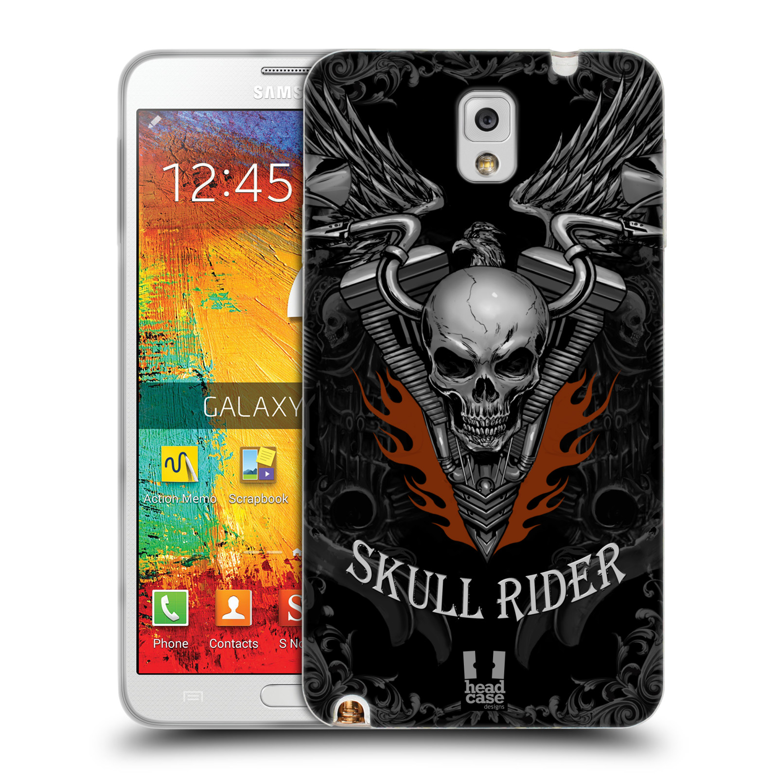 HEAD CASE DESIGNS SKULL BIKERS SOFT GEL CASE & WALLPAPER FOR SAMSUNG PHONES 2 - Picture 8 of 10