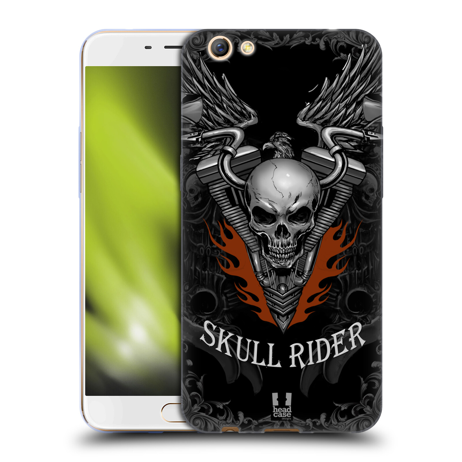 FUNDA DE GEL SUAVE HEAD CASE DESIGNS CALAVERA CICLISTAS PARA TELÉFONOS OPPO - Imagen 8 de 10