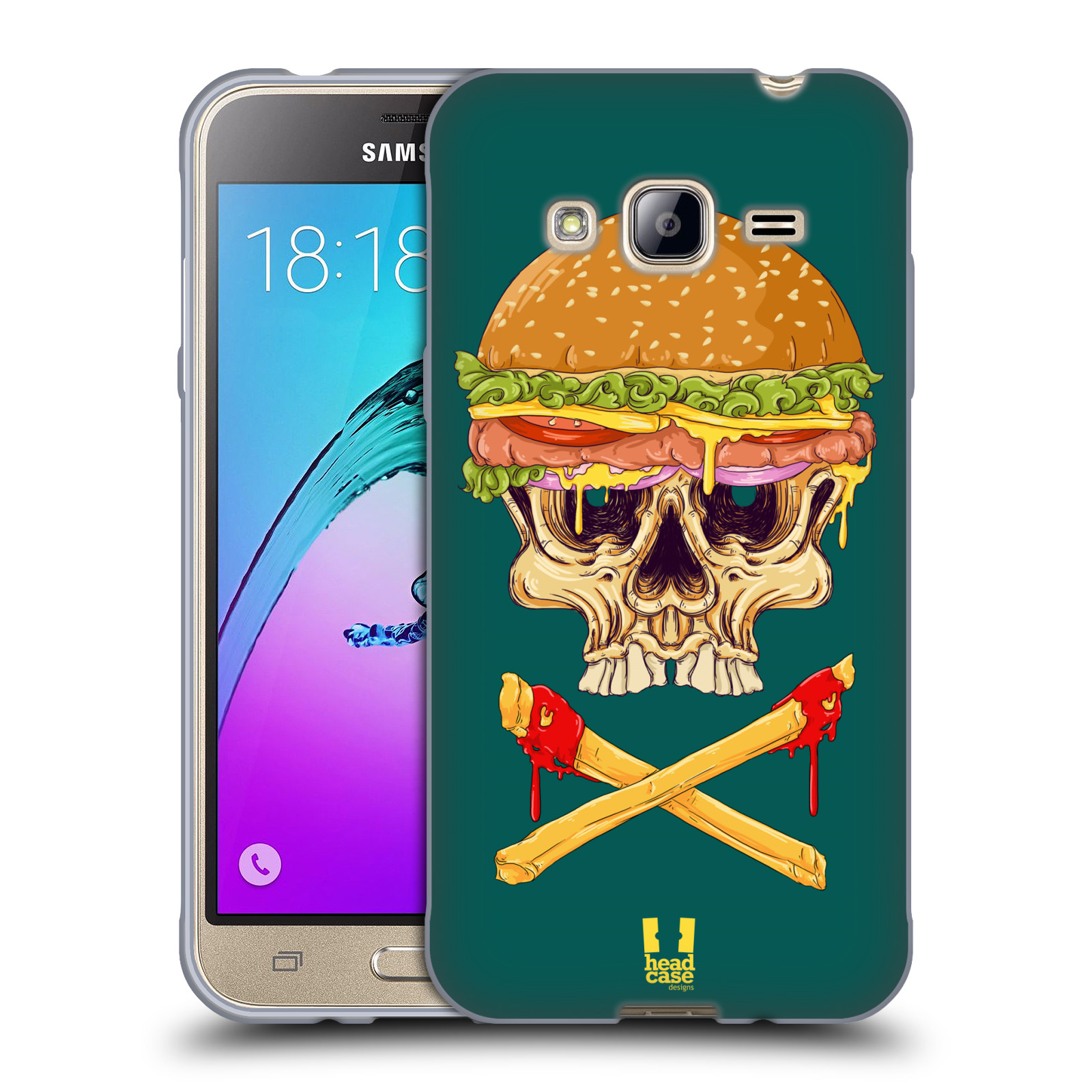FUNDA HEAD CASE DESIGNS CON SÁNDWICHES CALAVERA DE GEL SUAVE PARA TELÉFONOS SAMSUNG 3 - Imagen 8 de 10