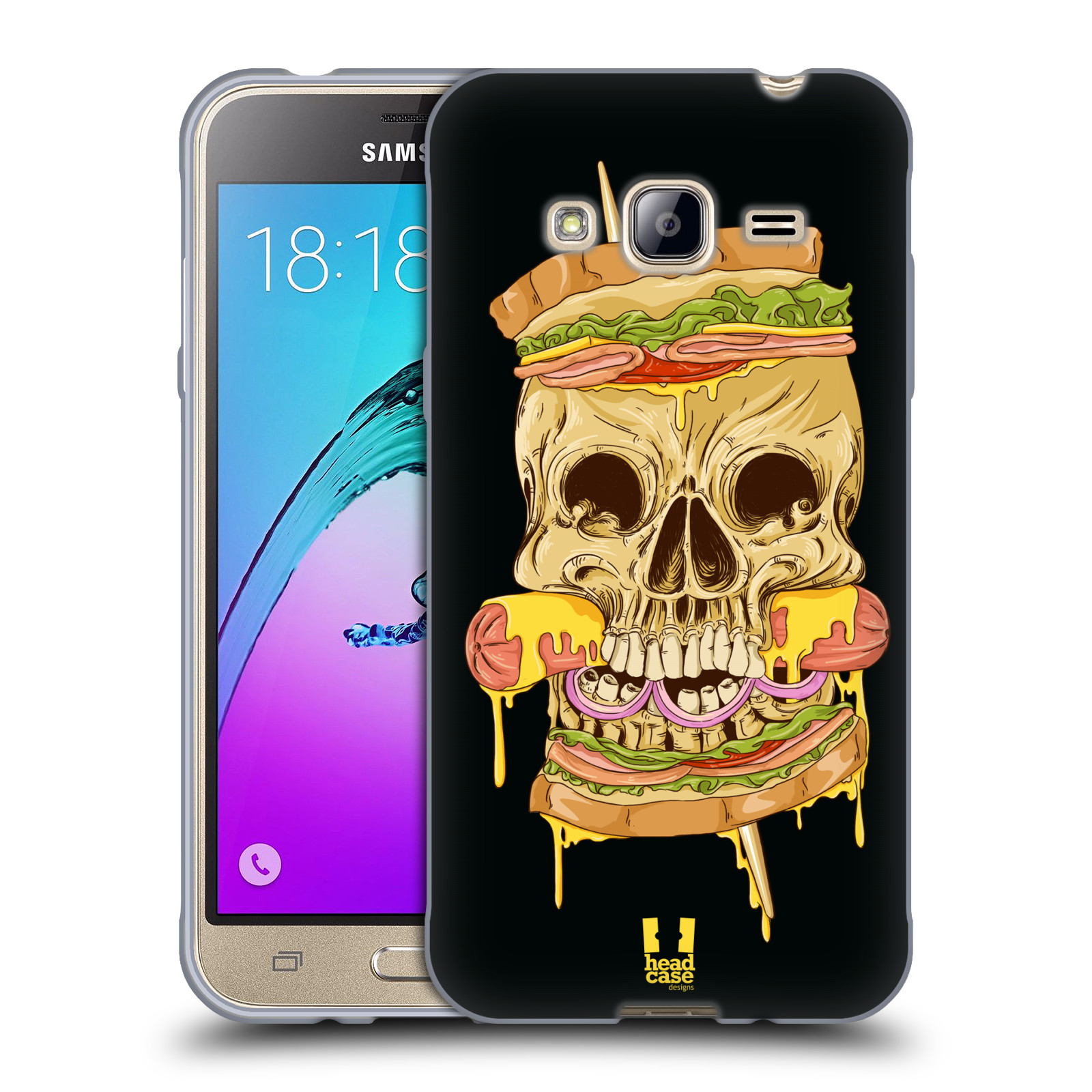 FUNDA HEAD CASE DESIGNS CON SÁNDWICHES CALAVERA DE GEL SUAVE PARA TELÉFONOS SAMSUNG 3 - Imagen 10 de 10
