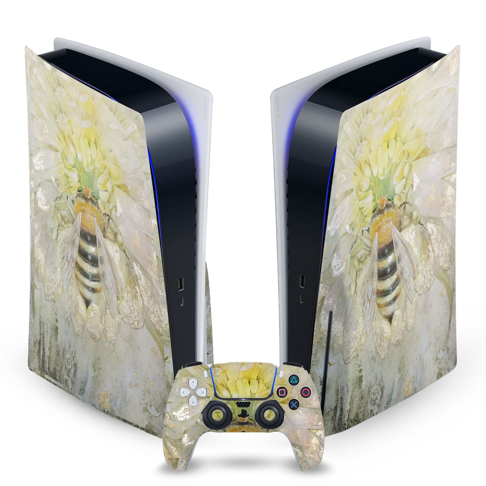 OFFICIAL STEPHANIE LAW ART MIX VINYL SKIN DECAL FOR SONY PS5 DISC EDITION BUNDLE