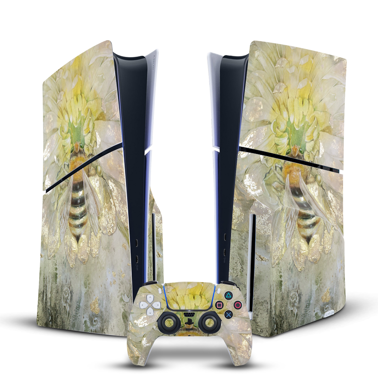 STEPHANIE LAW ART MIX VINYL SKIN FOR SONY PS5 SLIM DISC CONSOLE & CONTROLLER