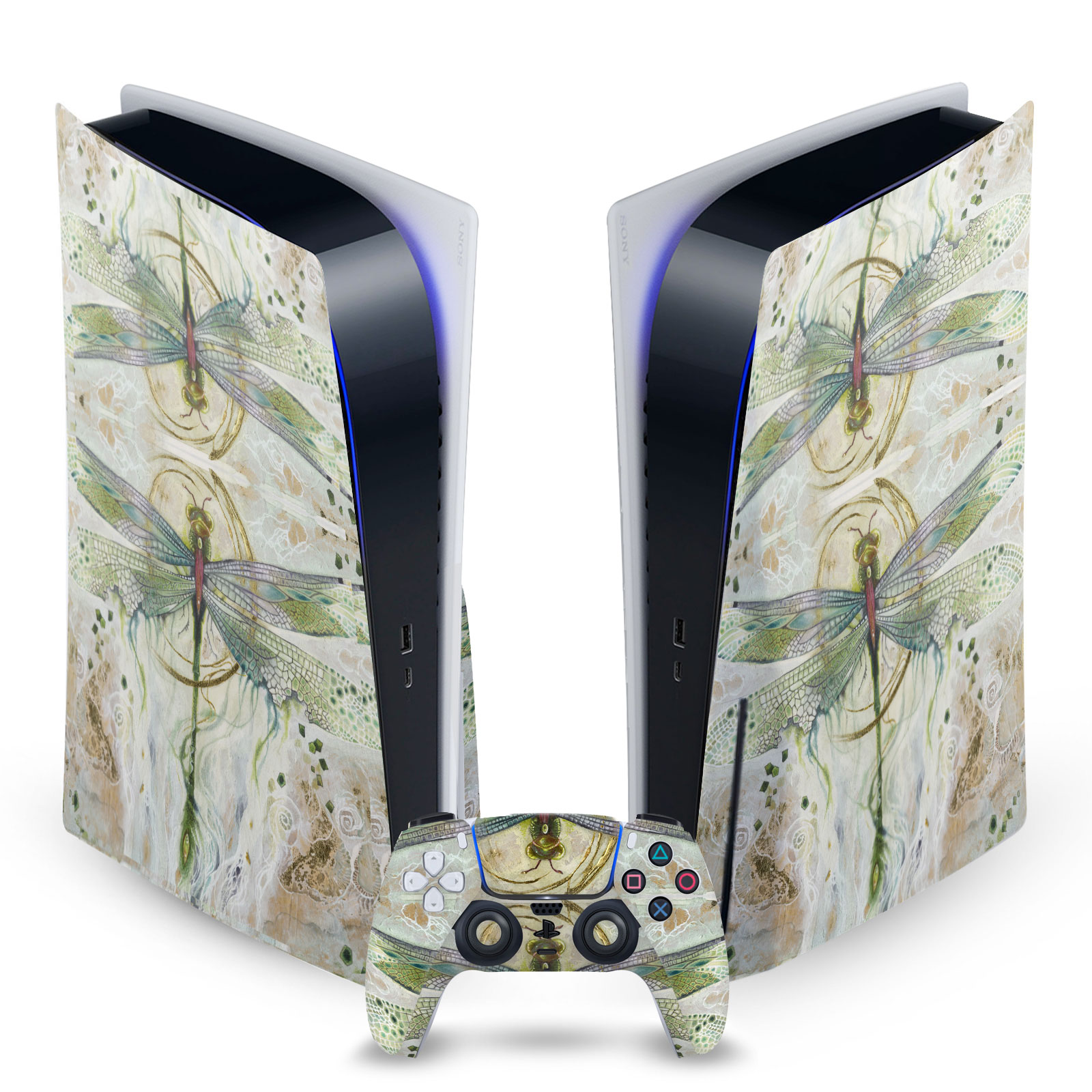 OFFICIAL STEPHANIE LAW ART MIX VINYL SKIN DECAL FOR SONY PS5 DISC EDITION BUNDLE