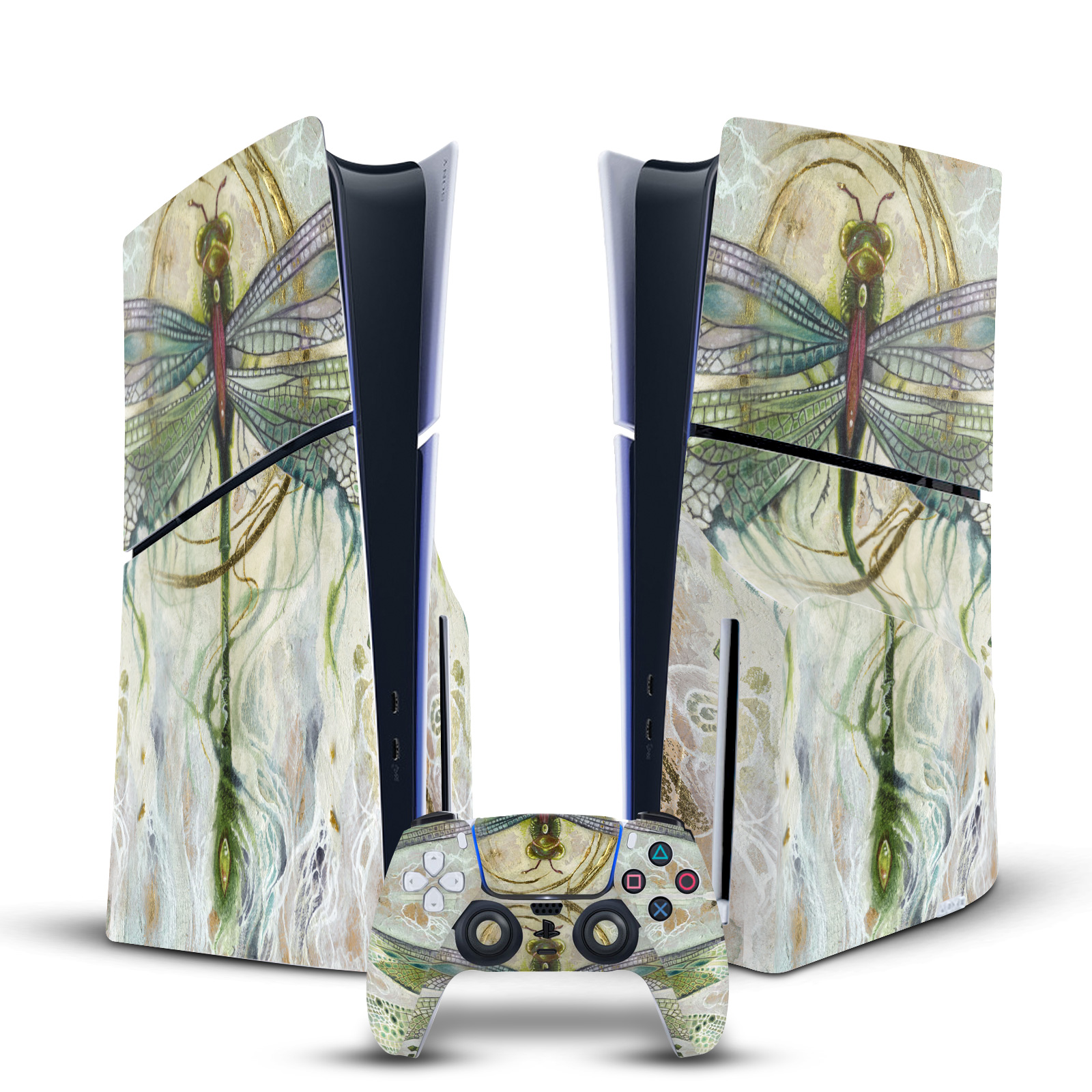 STEPHANIE LAW ART MIX VINYL SKIN FOR SONY PS5 SLIM DISC CONSOLE & CONTROLLER