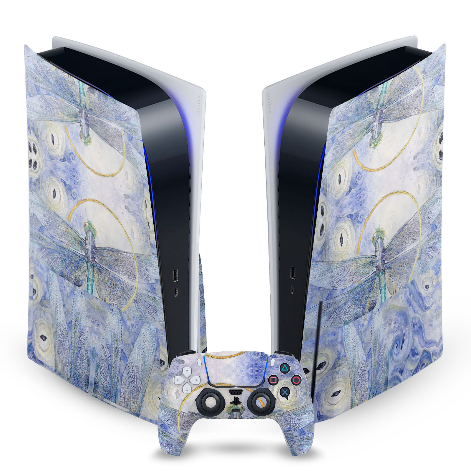 OFFICIAL STEPHANIE LAW ART MIX VINYL SKIN DECAL FOR SONY PS5 DISC EDITION BUNDLE