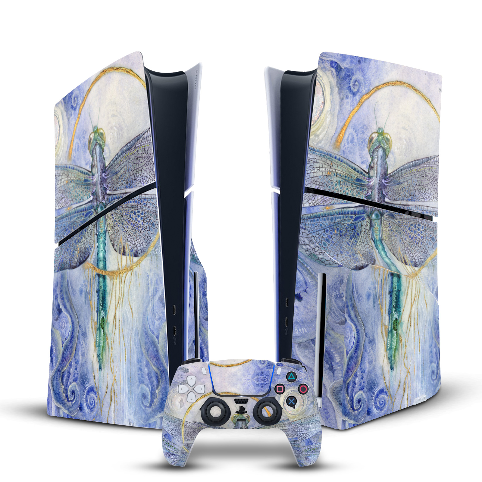 STEPHANIE LAW ART MIX VINYL SKIN FOR SONY PS5 SLIM DISC CONSOLE & CONTROLLER