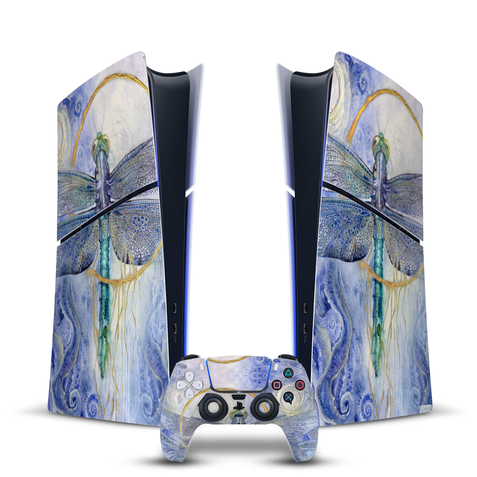 STEPHANIE LAW ART MIX VINYL SKIN DECAL FOR PS5 SLIM DIGITAL CONSOLE & CONTROLLER