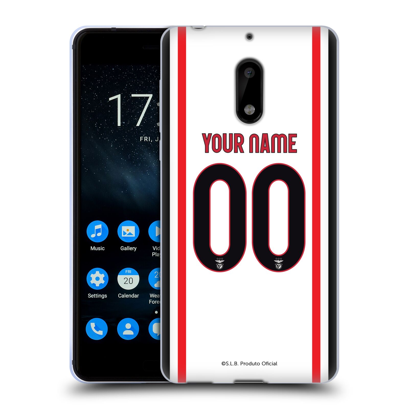 CUSTOM PERSONALIZED S.L. BENFICA 2021/22 KIT SOFT GEL CASE FOR NOKIA PHONES 1