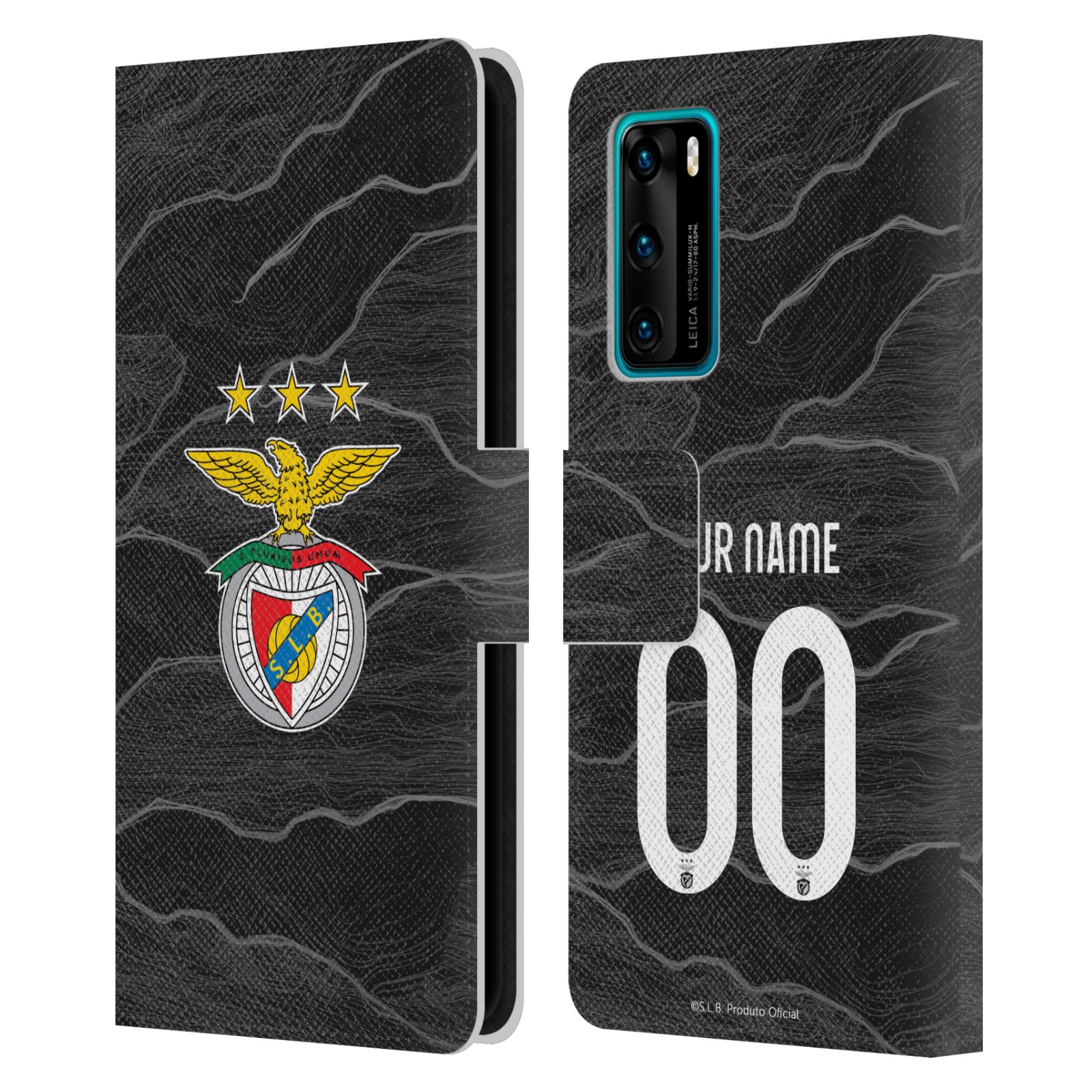 CUSTOM PERSONALISED S.L. BENFICA 2021/22 KIT LEATHER BOOK CASE FOR HUAWEI PHONES - Picture 8 of 9