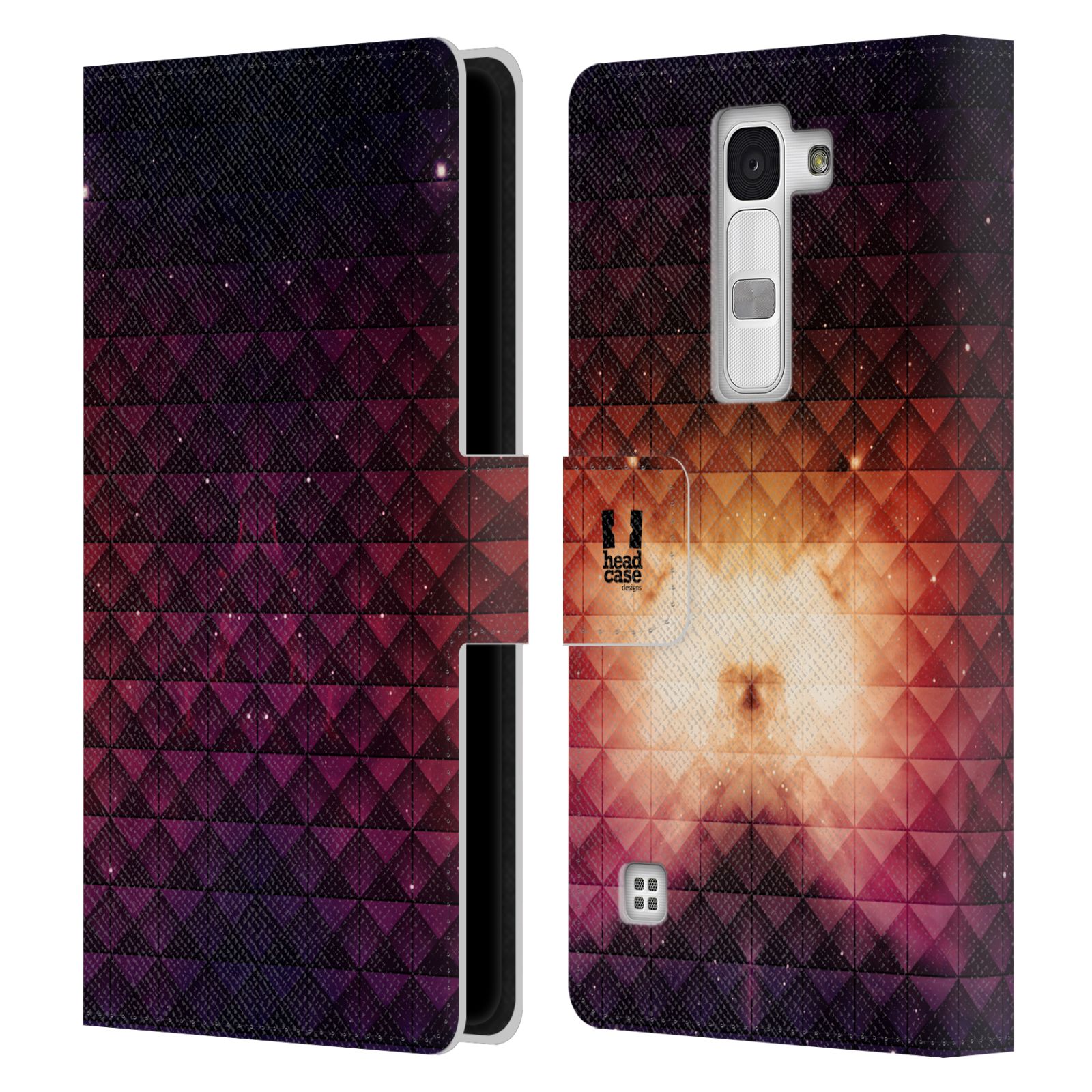 HEAD CASE DESIGNS STUDDED OMBRE LEATHER BOOK CASE & WALLPAPER FOR LG PHONES 2 - Picture 8 of 14