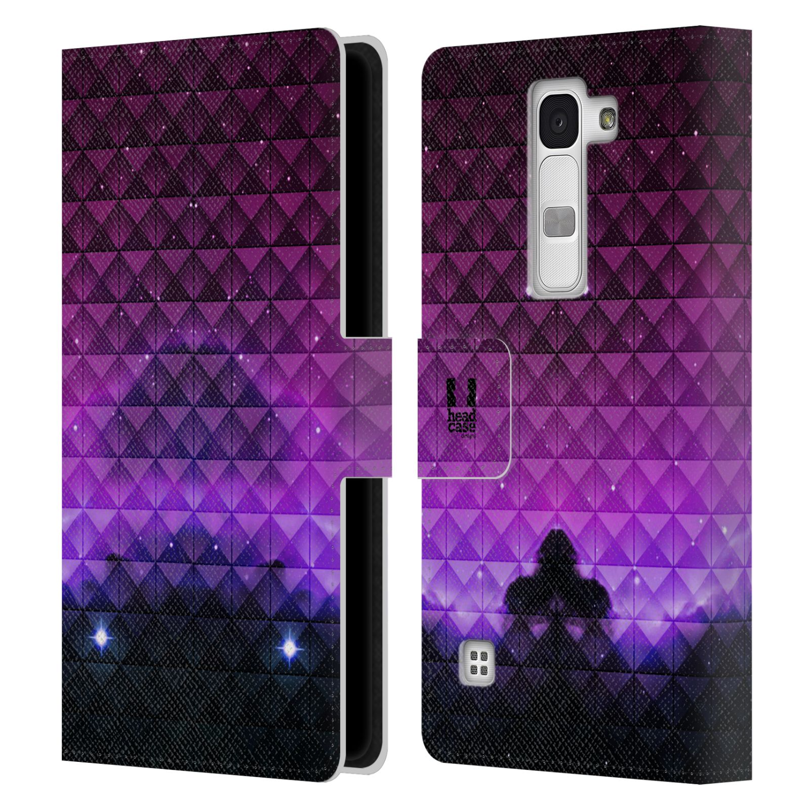 HEAD CASE DESIGNS STUDDED OMBRE LEATHER BOOK CASE & WALLPAPER FOR LG PHONES 2 - Picture 10 of 14