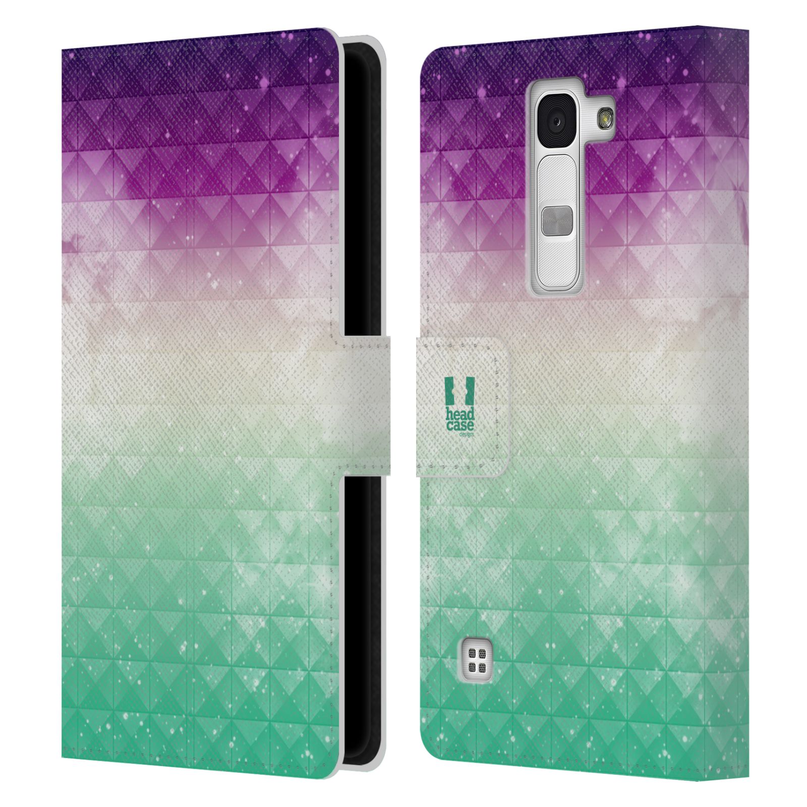 HEAD CASE DESIGNS STUDDED OMBRE LEATHER BOOK CASE & WALLPAPER FOR LG PHONES 2 - Picture 11 of 14
