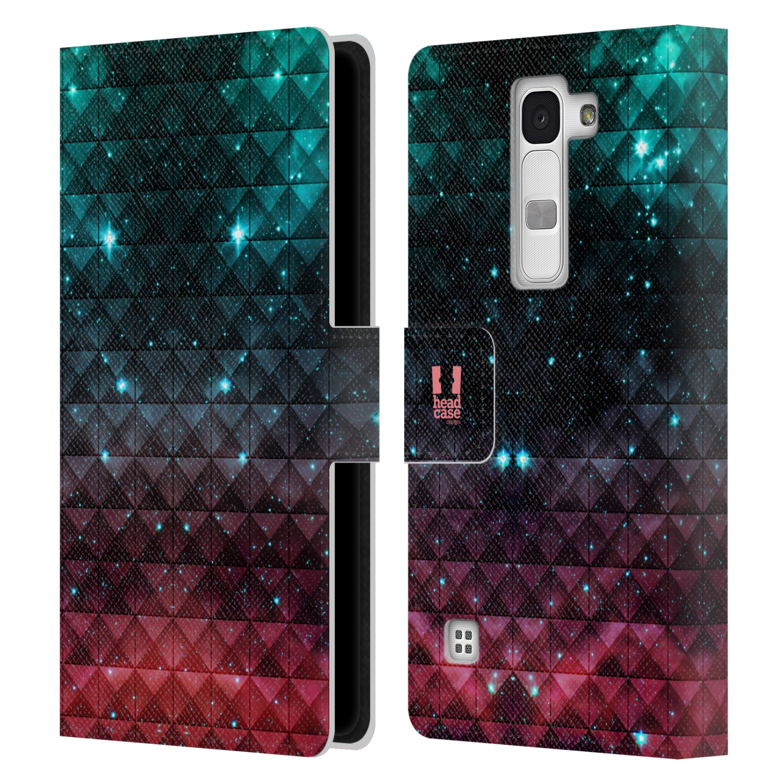 HEAD CASE DESIGNS STUDDED OMBRE LEATHER BOOK CASE & WALLPAPER FOR LG PHONES 2 - Picture 12 of 14