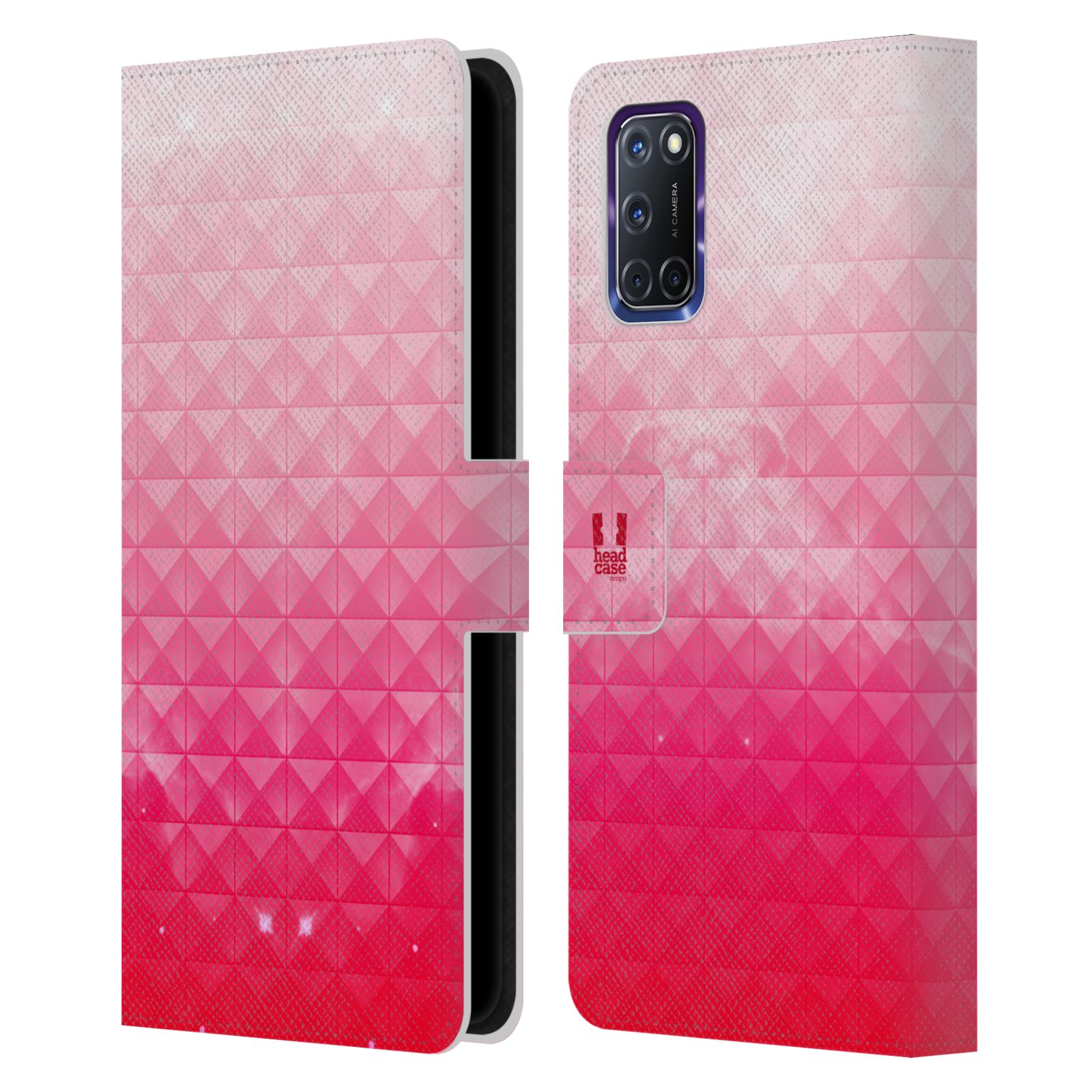 FUNDA BILLETERA HEAD CASE DESIGNS CON TACHUELAS DE CUERO OMBRE LIBRO PARA TELÉFONOS OPPO - Imagen 12 de 13