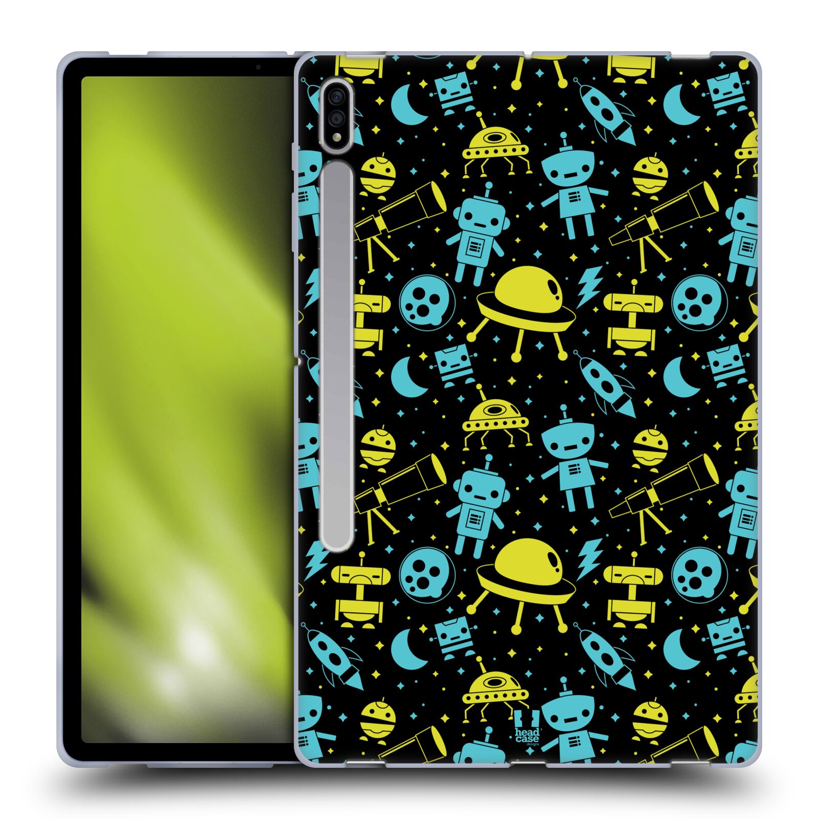 HEAD CASE DESIGNS SPACE ROBOTS SOFT GEL CASE FOR SAMSUNG TABLETS 1 - Picture 8 of 10
