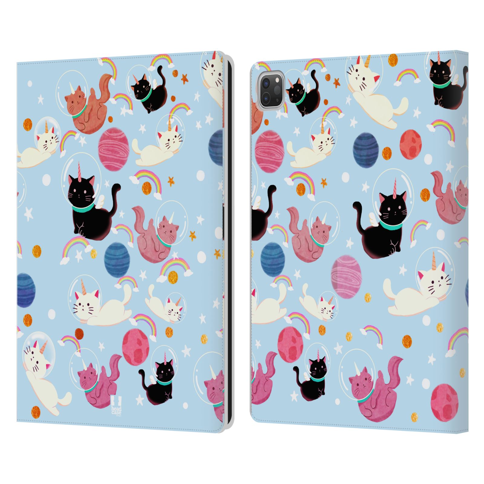HEAD CASE DESIGNS SPACE UNICORNS LEATHER BOOK WALLET CASE COVER FOR APPLE iPAD - Picture 7 of 9