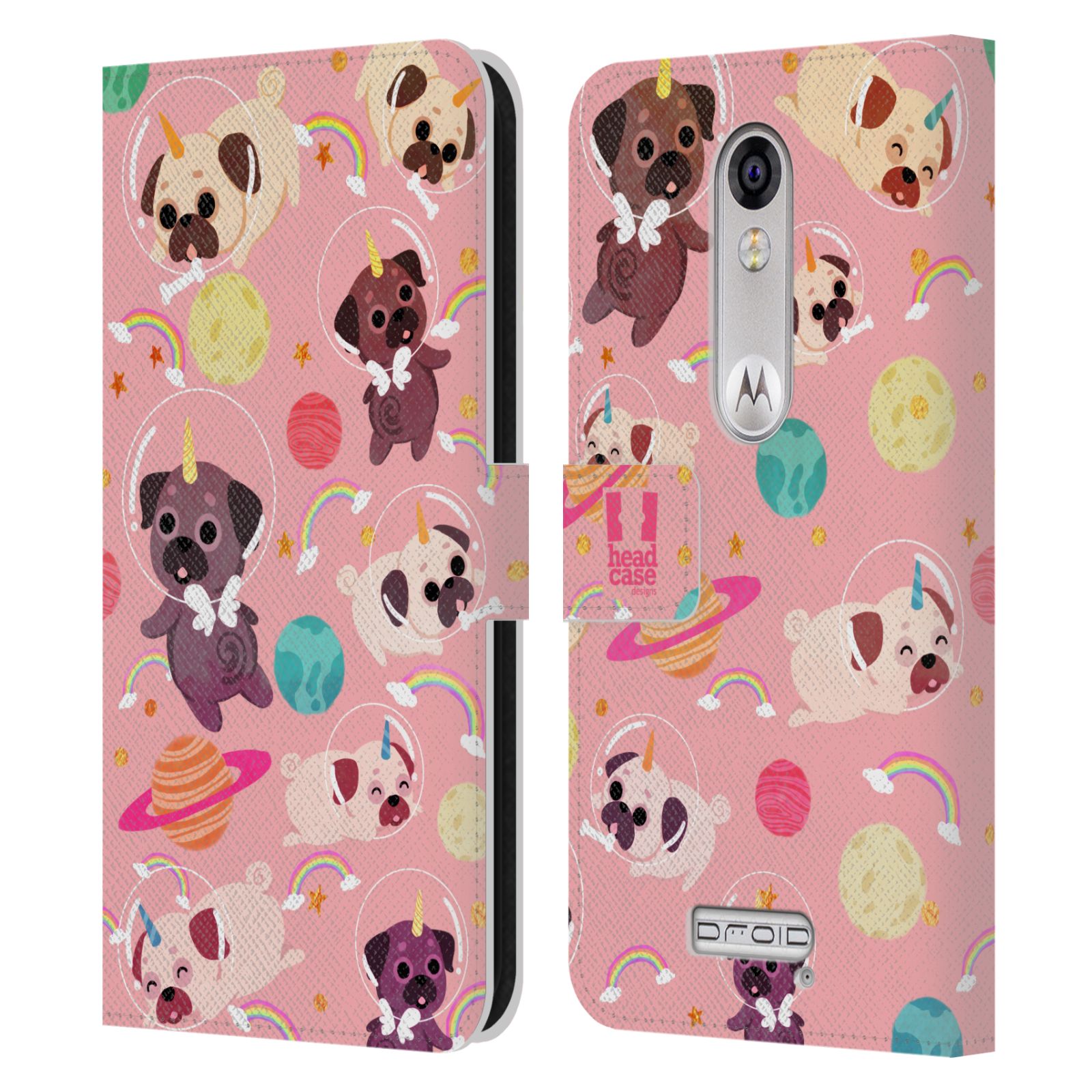 HEAD CASE DESIGNS SPACE UNICORNS LEATHER BOOK WALLET CASE FOR MOTOROLA PHONES 2 - Picture 9 of 9