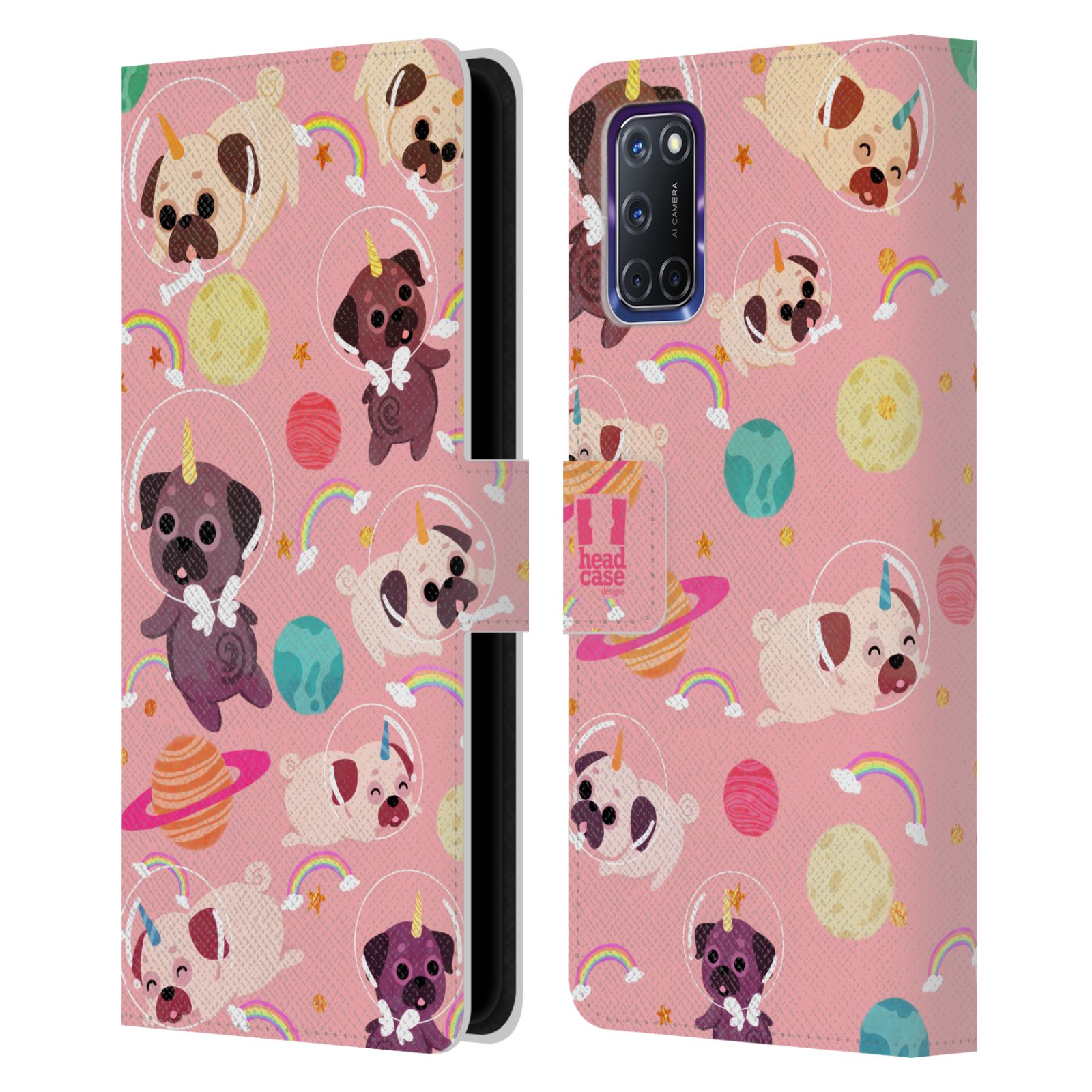 HEAD CASE DESIGNS SPACE UNICORNS LEATHER BOOK CASE & WALLPAPER FOR OPPO PHONES - Picture 9 of 9