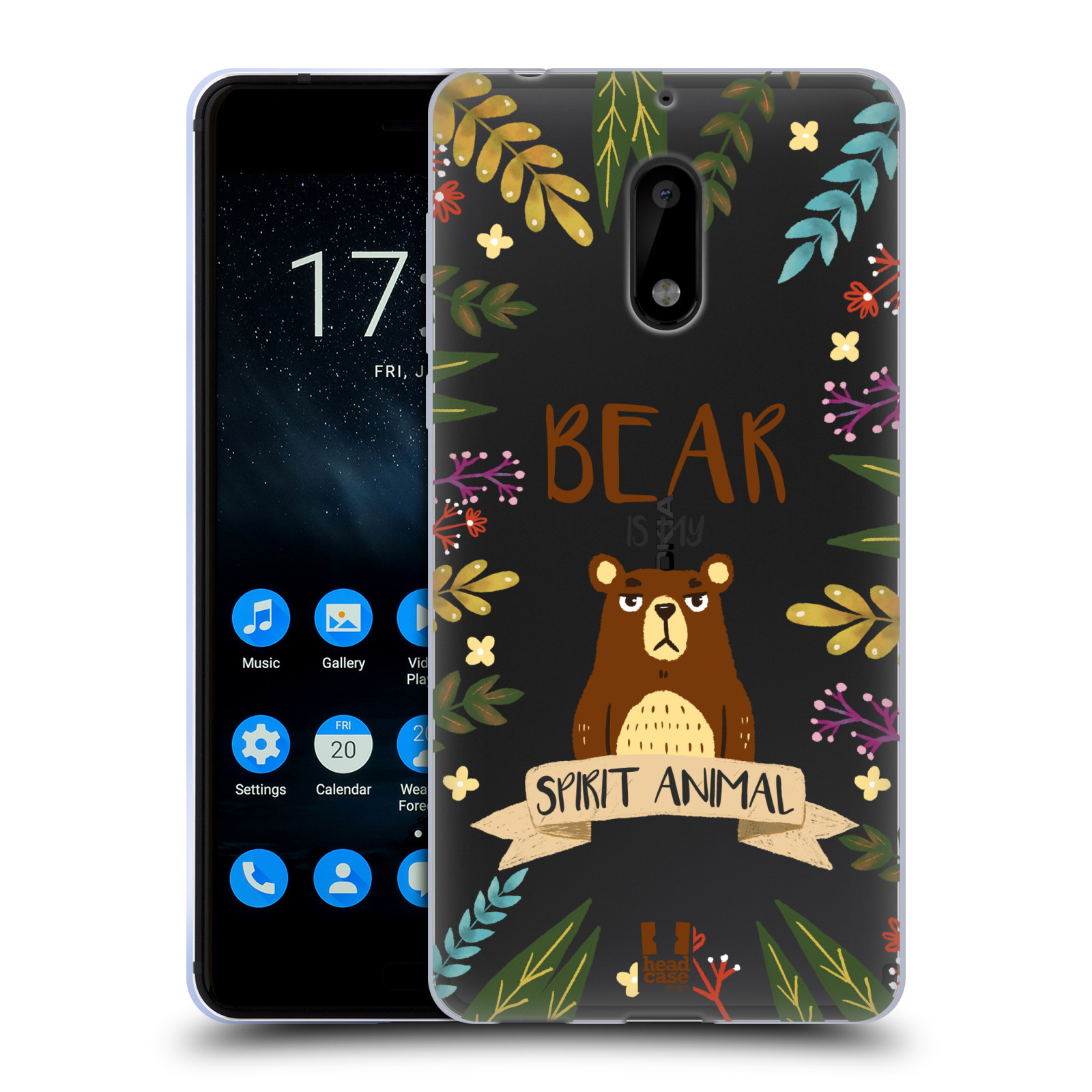 FUNDA DE GEL Y FONDO DE PANTALLA HEAD CASE CON ILUSTRACIONES DE ANIMALES ESPIRITUALES PARA TELÉFONOS NOKIA 1 - Imagen 8 de 17