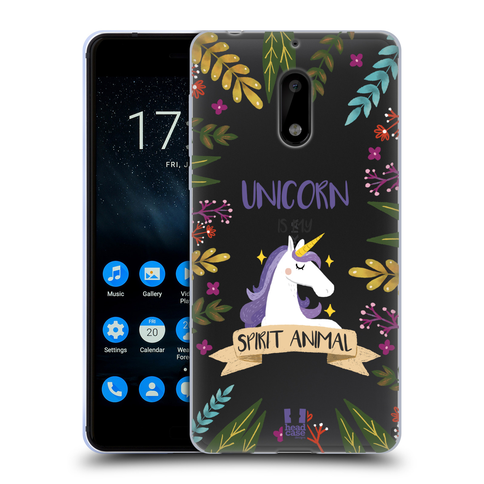 FUNDA DE GEL Y FONDO DE PANTALLA HEAD CASE CON ILUSTRACIONES DE ANIMALES ESPIRITUALES PARA TELÉFONOS NOKIA 1 - Imagen 17 de 17