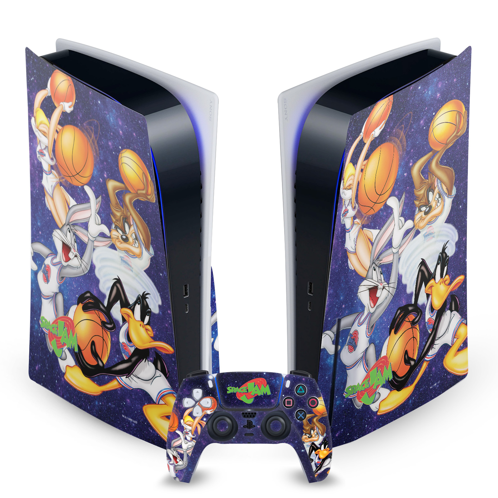 OFFICIAL SPACE JAM (1996) GRAPHICS VINYL SKIN FOR SONY PS5 DISC EDITION BUNDLE