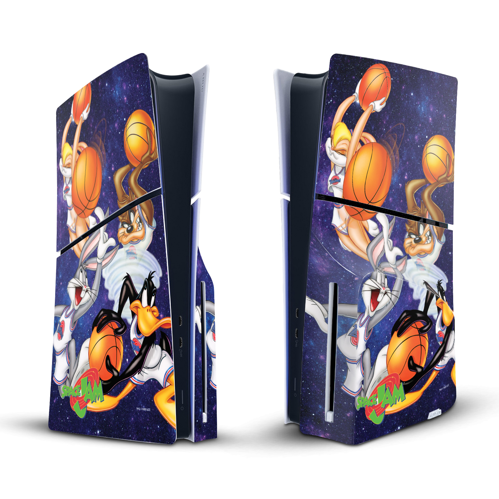 SPACE JAM (1996) GRAPHICS VINYL SKIN FOR SONY PS5 SLIM DISC CONSOLE & CONTROLLER