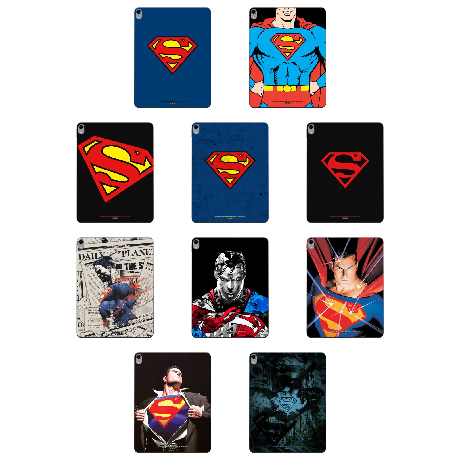 iPad本体 superman OFFICIAL SUPERMAN DC COMICS ASSORTED VINYL STICKER SKIN