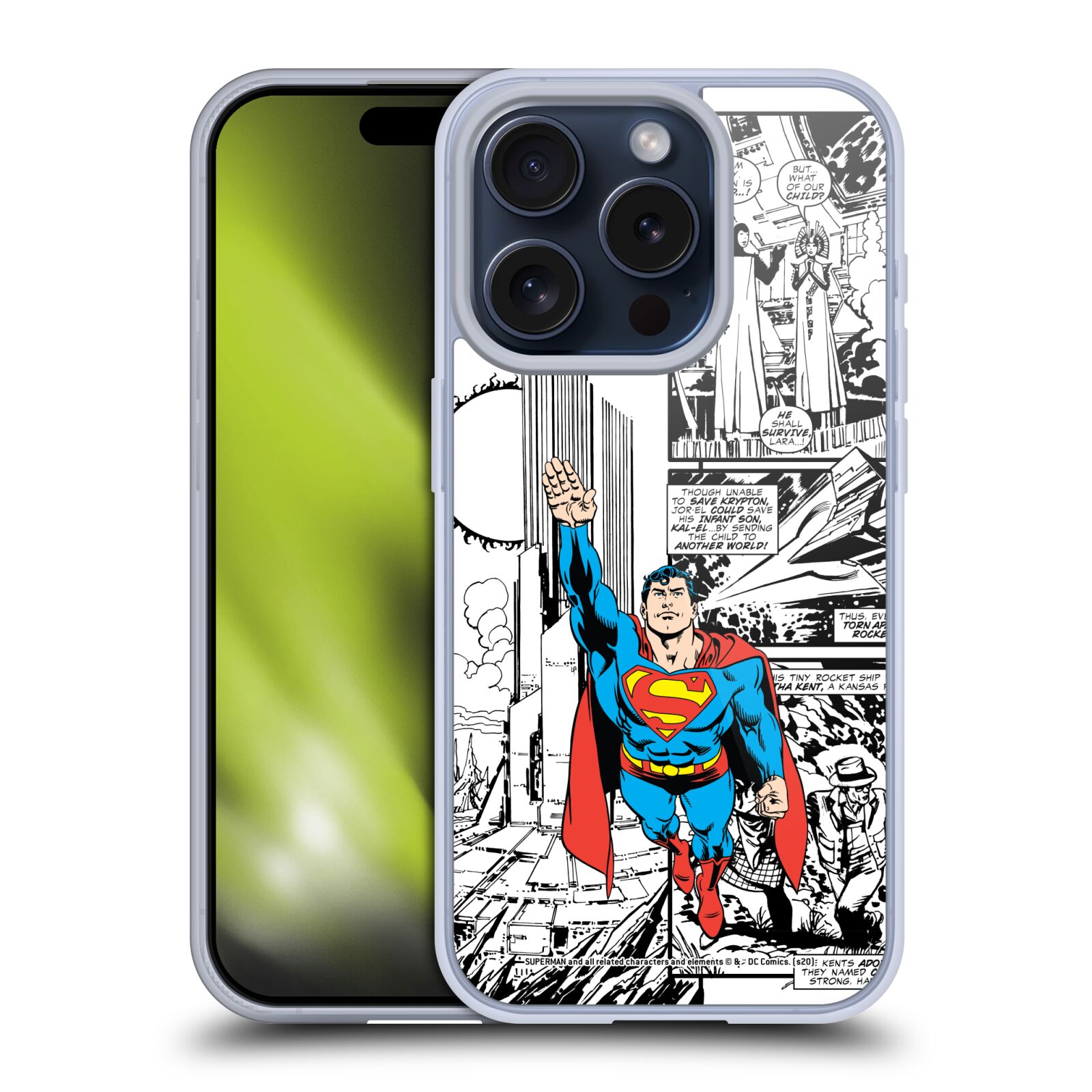 OFFICIAL SUPERMAN DC COMICS COMICBOOK ART SOFT GEL CASE FOR APPLE iPHONE PHONES - Picture 9 of 11