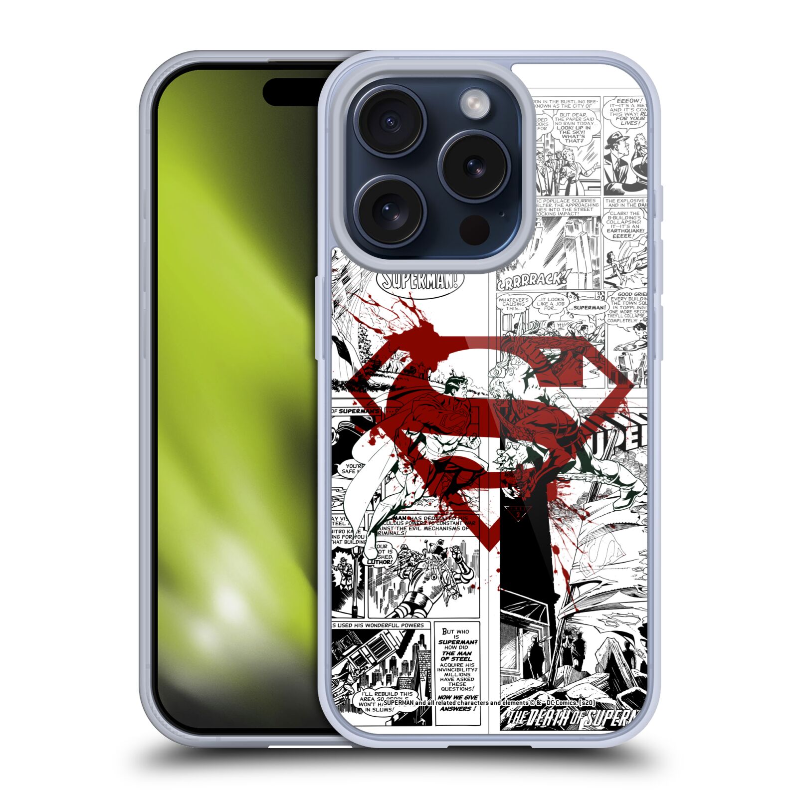 OFFICIAL SUPERMAN DC COMICS COMICBOOK ART SOFT GEL CASE FOR APPLE iPHONE PHONES - Picture 11 of 11
