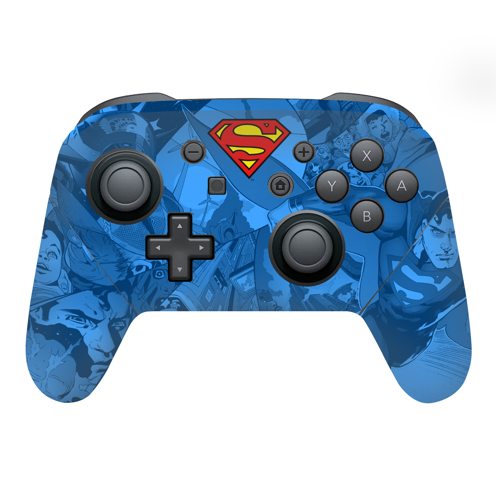 SUPERMAN DC COMICS LOGOS & COMIC BOOK VINYL SKIN NINTENDO SWITCH PRO CONTROLLER - Afbeelding 7 van 11