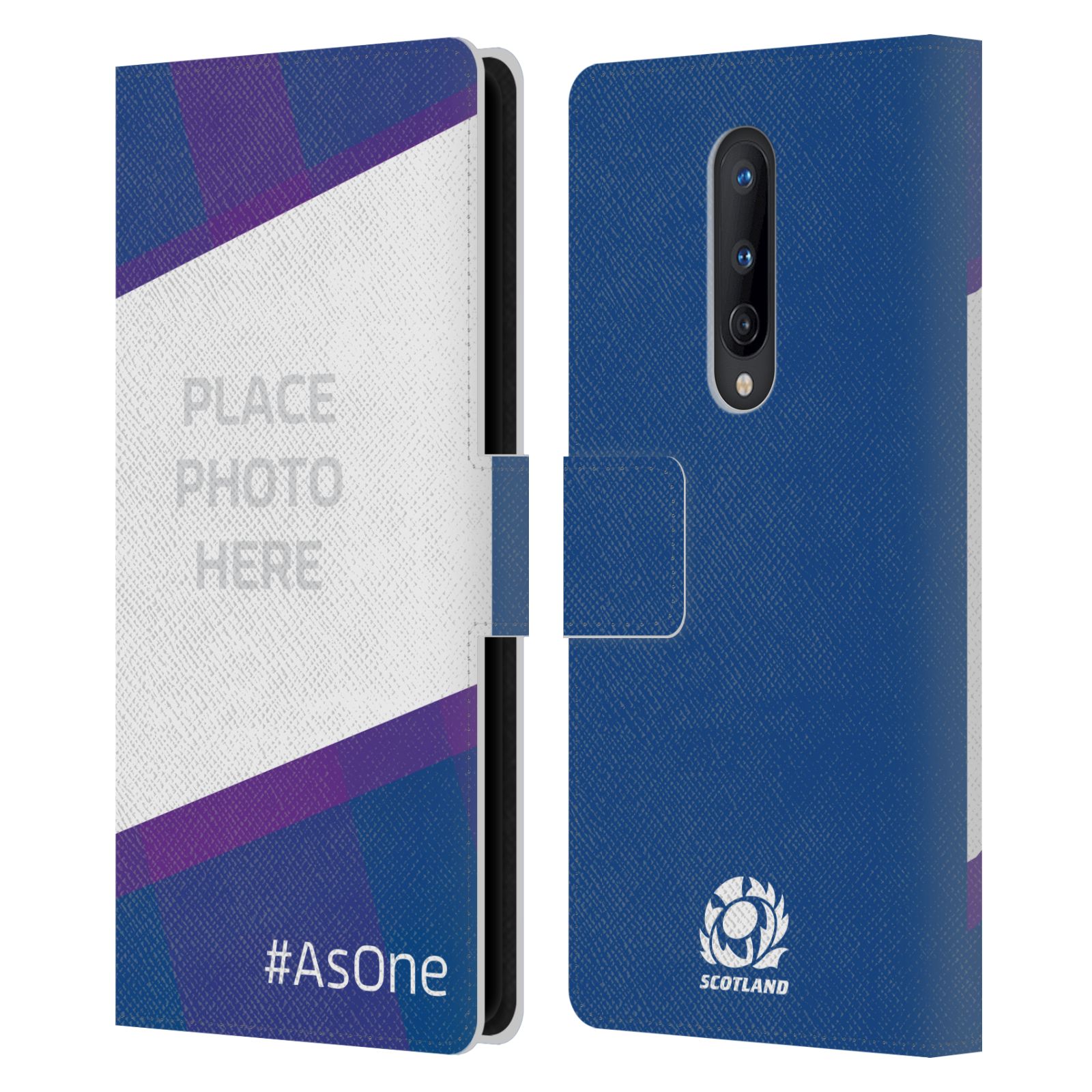 PERSONALISED SCOTLAND RUGBY CUSTOM GRAPHICS LEATHER BOOK CASE FOR ONEPLUS PHONES - Picture 7 of 8
