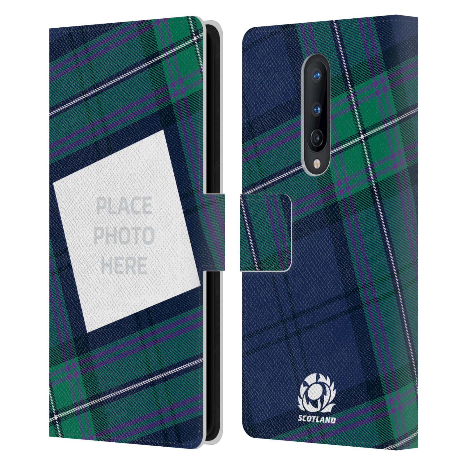 PERSONALISED SCOTLAND RUGBY CUSTOM GRAPHICS LEATHER BOOK CASE FOR ONEPLUS PHONES - Picture 8 of 8