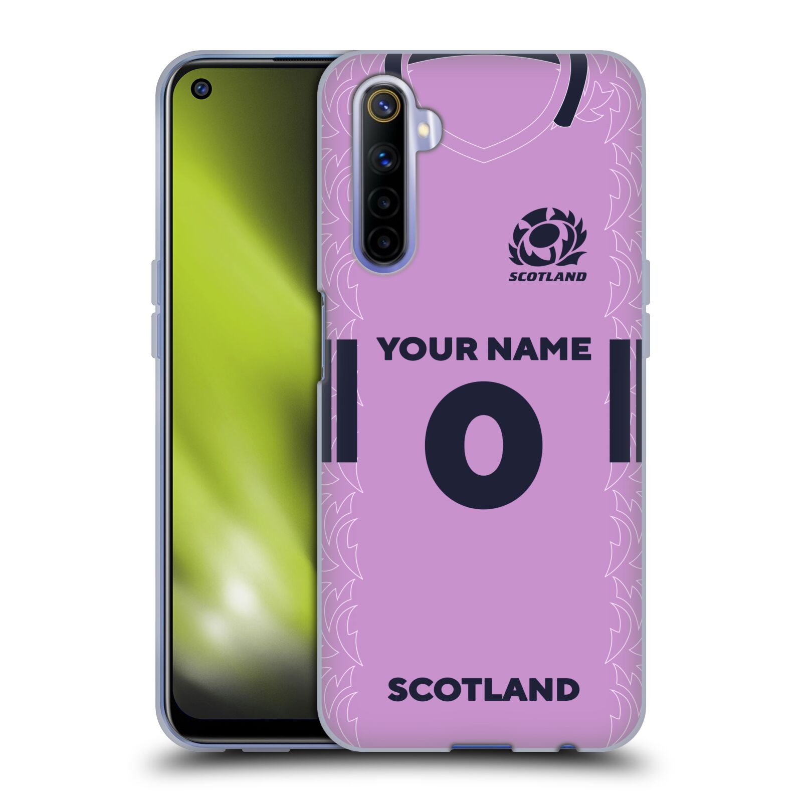 CUSTOM PERSONALISED SCOTLAND RUGBY 2022/23 KIT SOFT GEL CASE FOR REALME PHONES - Imagen 8 de 9