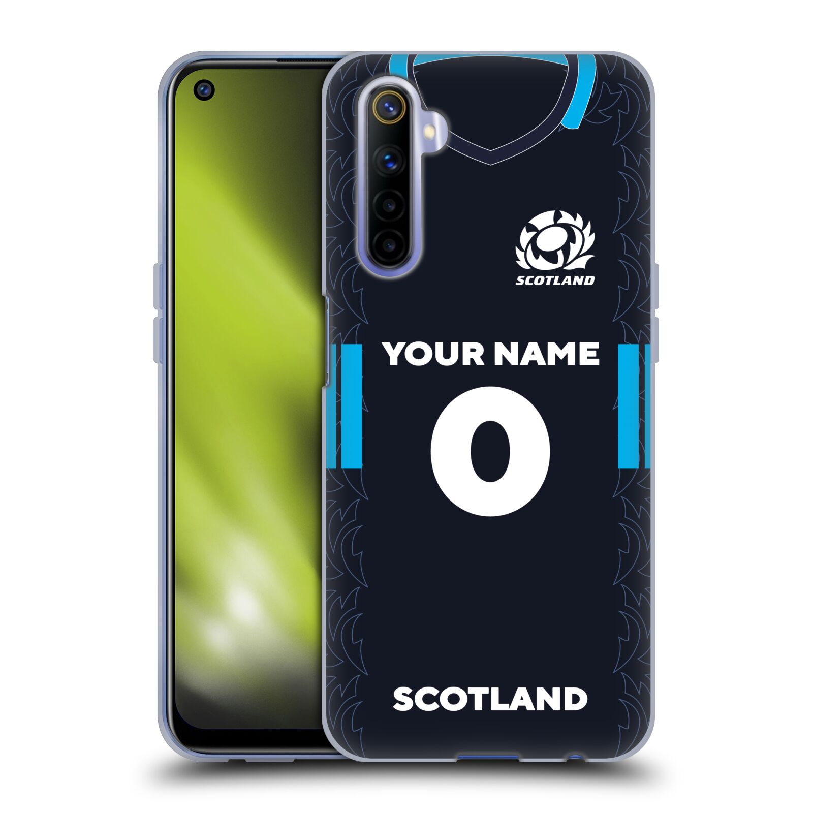 CUSTOM PERSONALISED SCOTLAND RUGBY 2022/23 KIT SOFT GEL CASE FOR REALME PHONES - Imagen 9 de 9