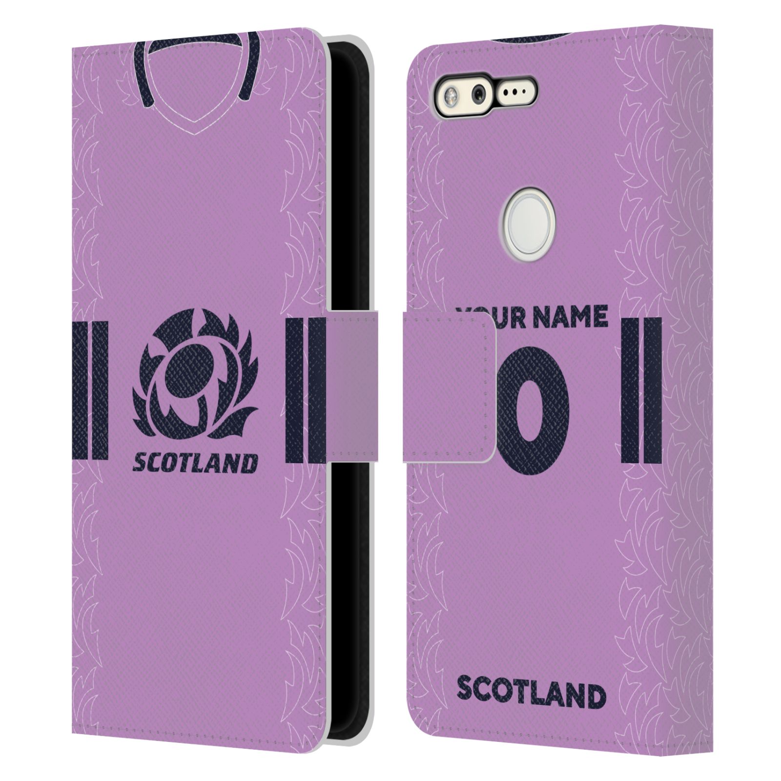 PERSONALISED SCOTLAND RUGBY 2022/23 KIT LEATHER BOOK CASE FOR GOOGLE PHONES - 第 7/8 張圖片
