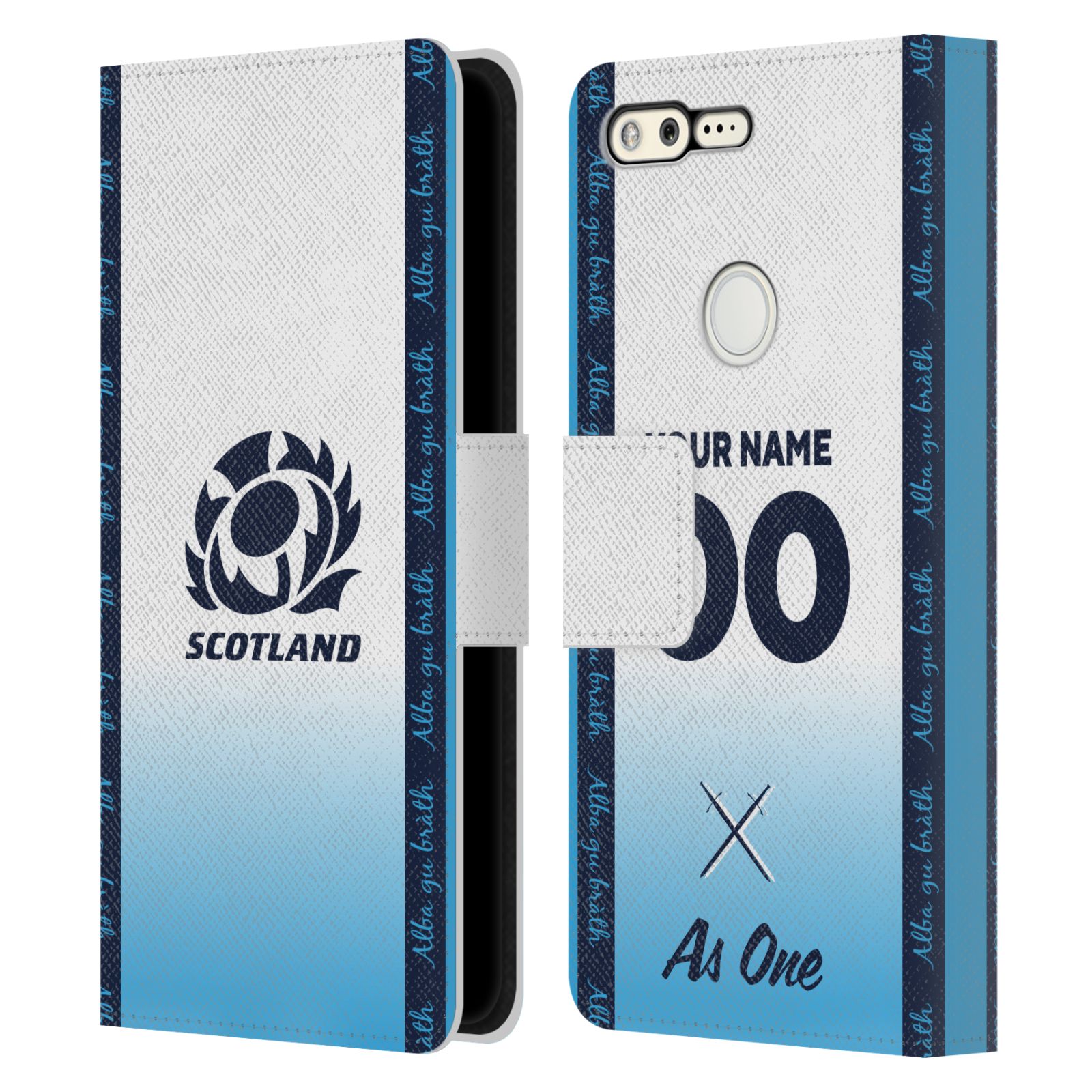 PERSONALISED SCOTLAND RUGBY 2024/25 KIT LEATHER BOOK CASE FOR GOOGLE PHONES - 第 7/8 張圖片