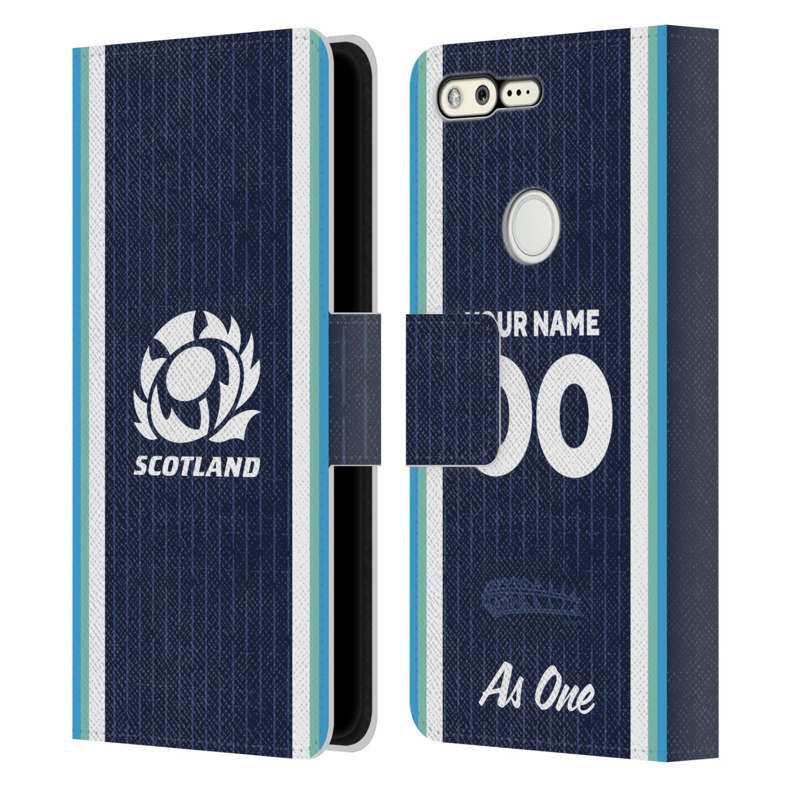PERSONALISED SCOTLAND RUGBY 2024/25 KIT LEATHER BOOK CASE FOR GOOGLE PHONES - 第 8/8 張圖片
