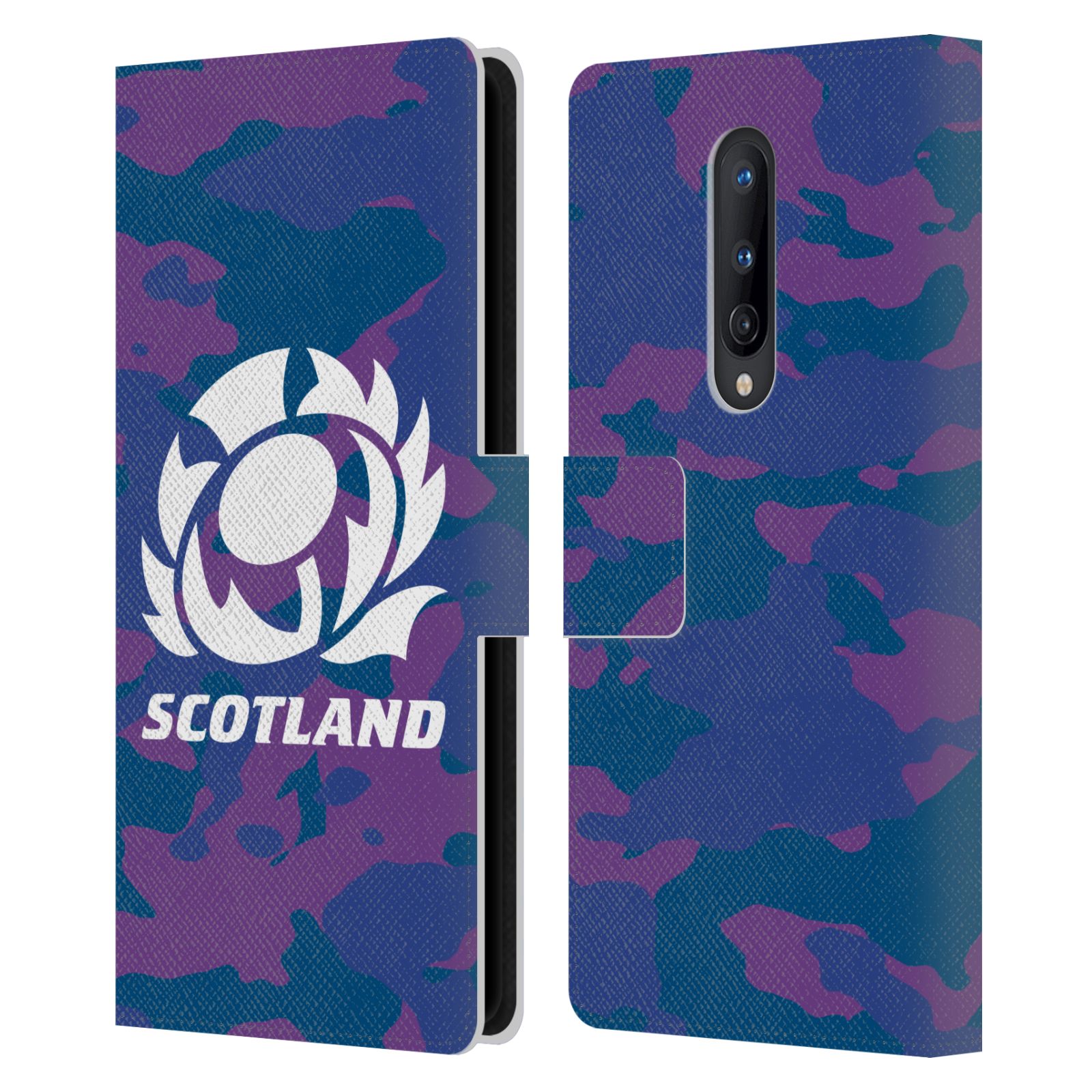 OFFICIAL SCOTLAND RUGBY LOGO 2 LEATHER BOOK WALLET CASE COVER FOR ONEPLUS PHONES - Picture 9 of 12