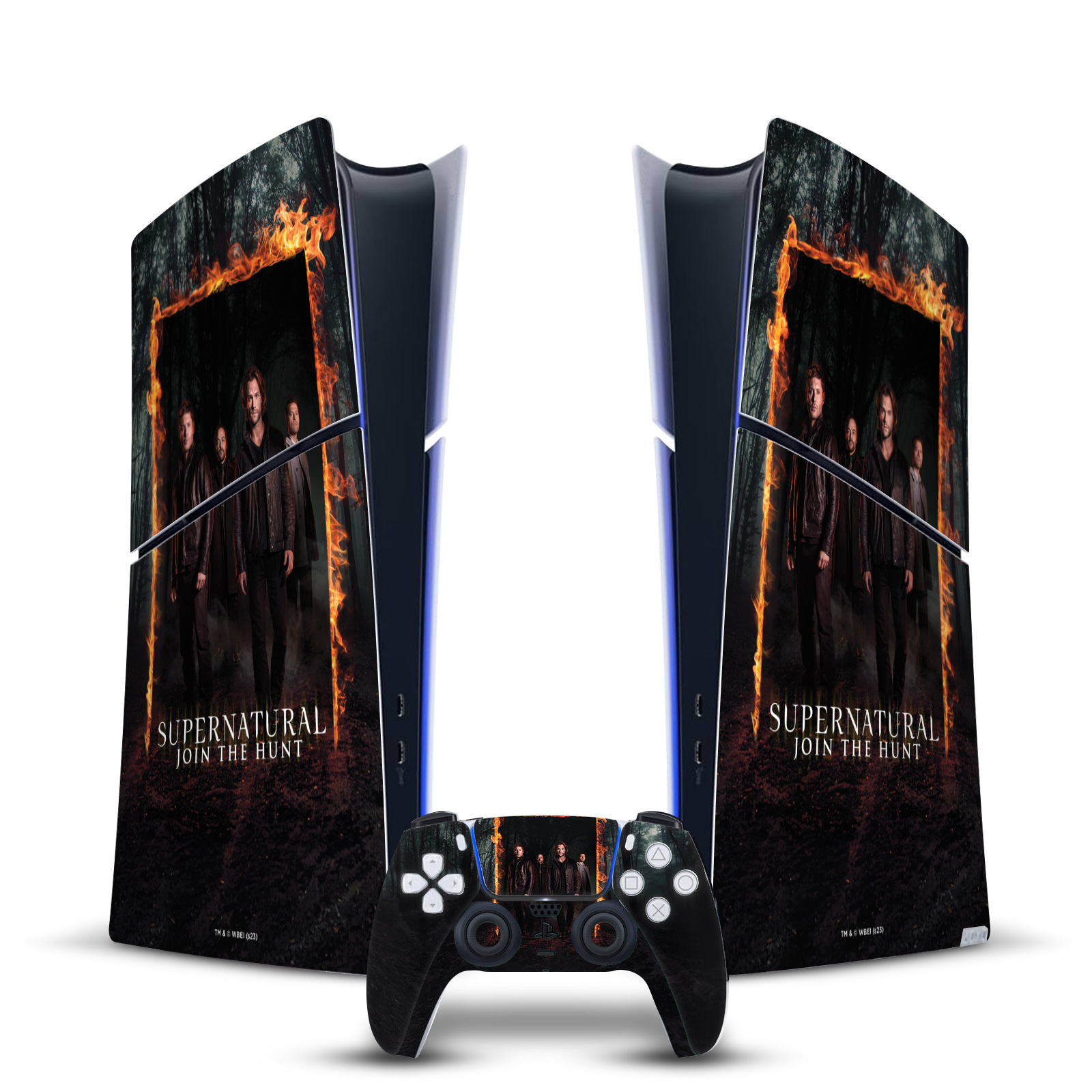 SUPERNATURAL KEY ART VINYL SKIN DECAL FOR PS5 SLIM DIGITAL CONSOLE & CONTROLLER