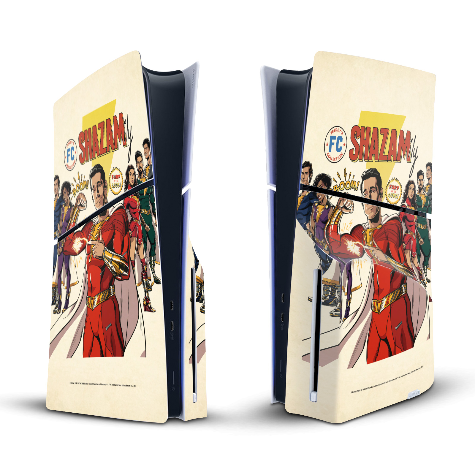 SHAZAM!: FURY OF THE GODS GRAPHICS VINYL SKIN FOR SONY PS5 SLIM DISC CONSOLE