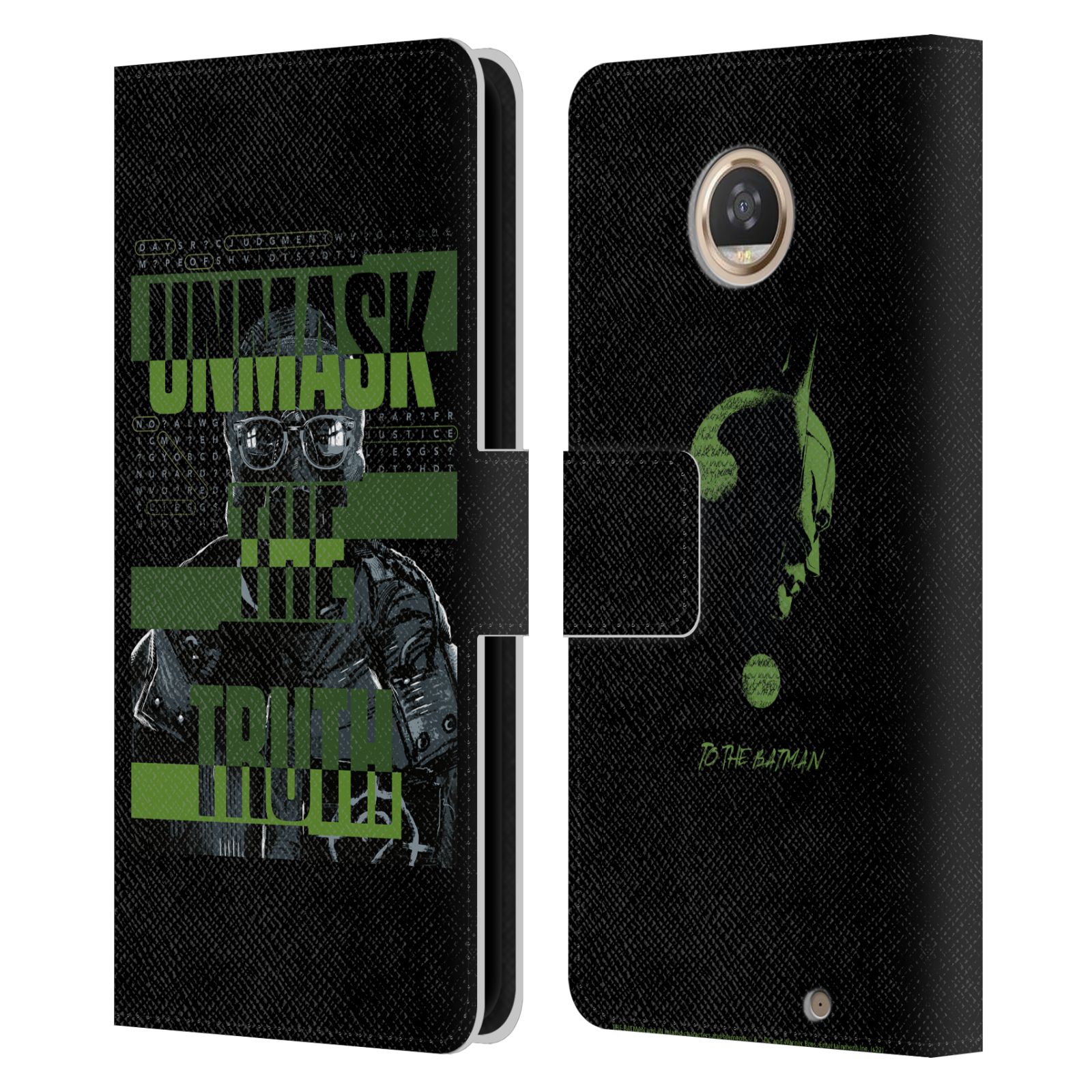 OFFICIAL THE BATMAN NEO-NOIR GRAPHICS LEATHER BOOK CASE FOR MOTOROLA PHONES - Picture 16 of 21