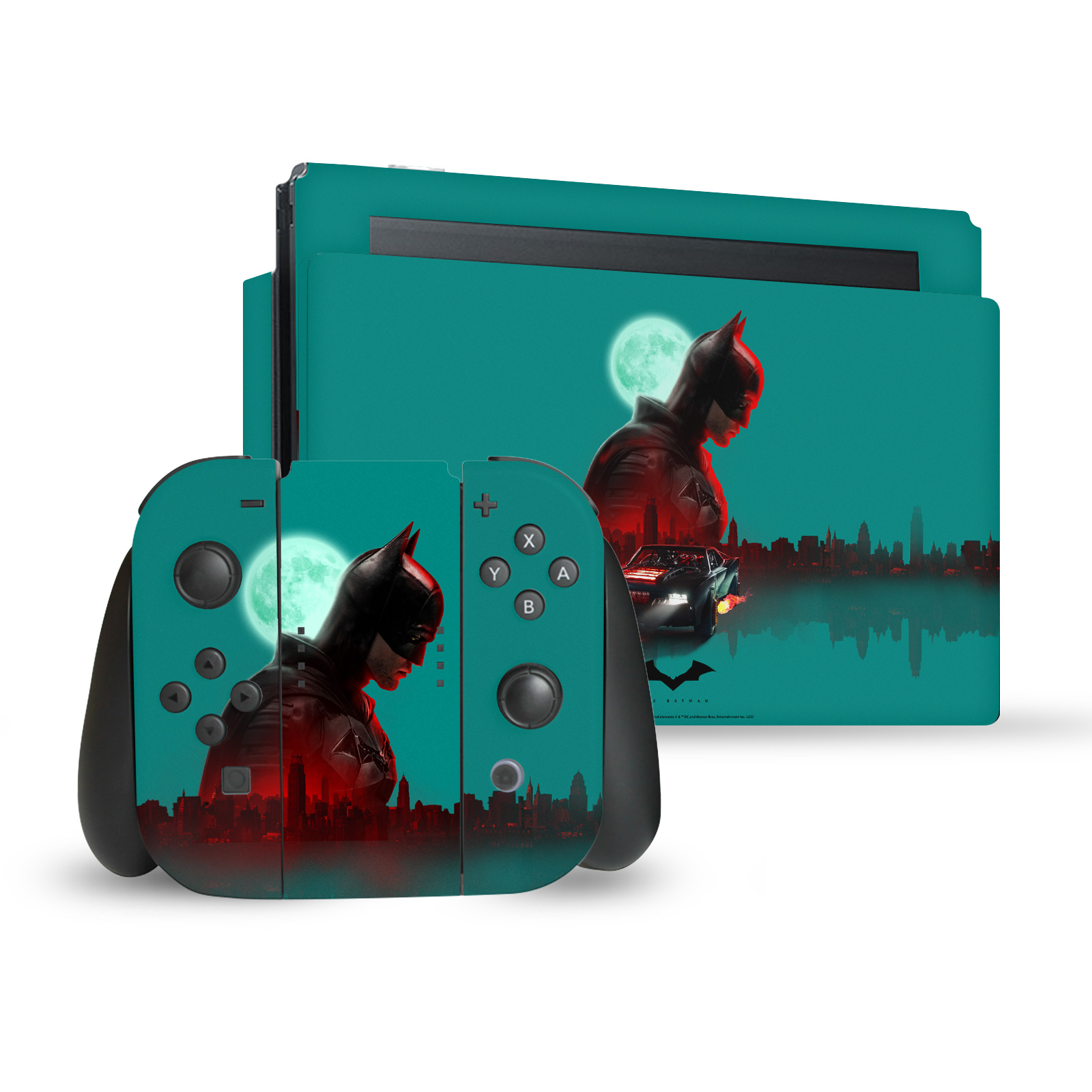 OFFICIAL THE BATMAN NEO-NOIR AND POSTERS VINYL SKIN FOR NINTENDO SWITCH BUNDLE