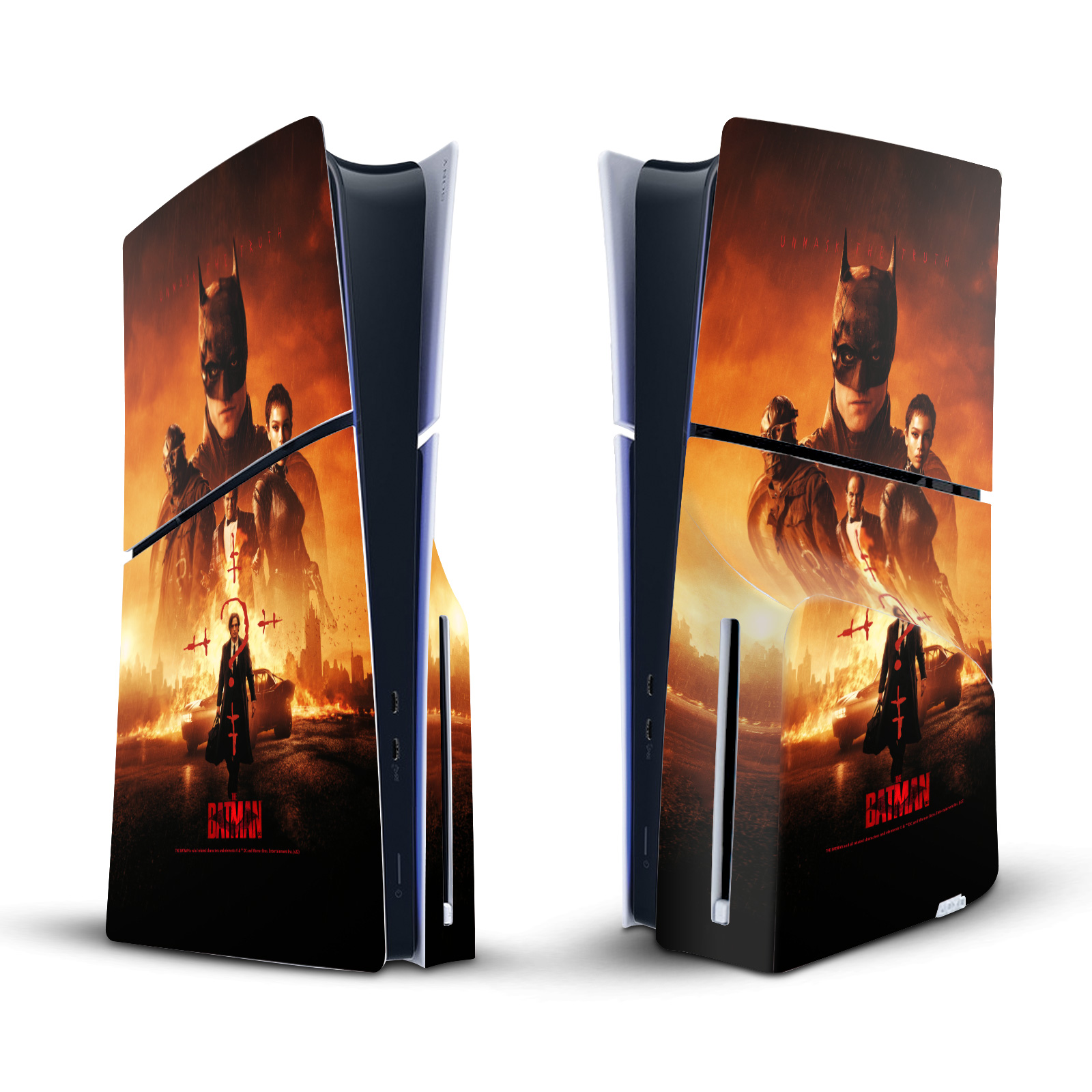 THE BATMAN NEO-NOIR AND POSTERS VINYL SKIN DECAL FOR SONY PS5 SLIM DISC CONSOLE