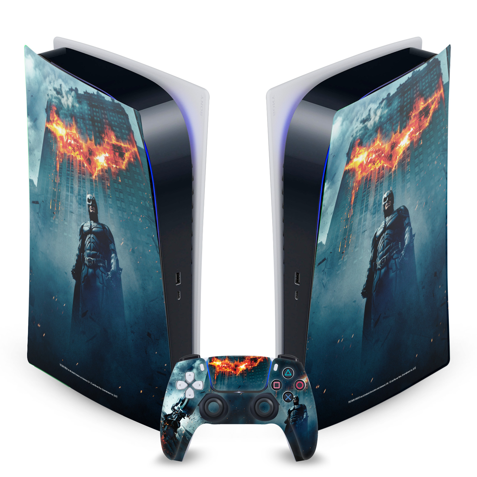 OFFICIAL THE DARK KNIGHT KEY ART VINYL SKIN FOR SONY PS5 DIGITAL EDITION BUNDLE