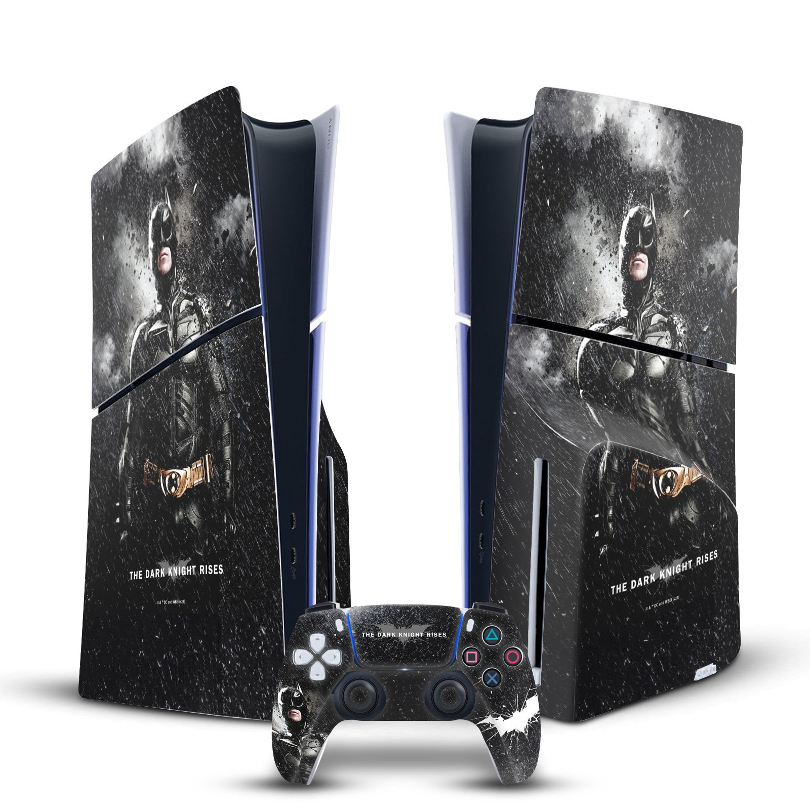 THE DARK KNIGHT RISES KEY ART VINYL SKIN FOR SONY PS5 SLIM DISC EDITION BUNDLE